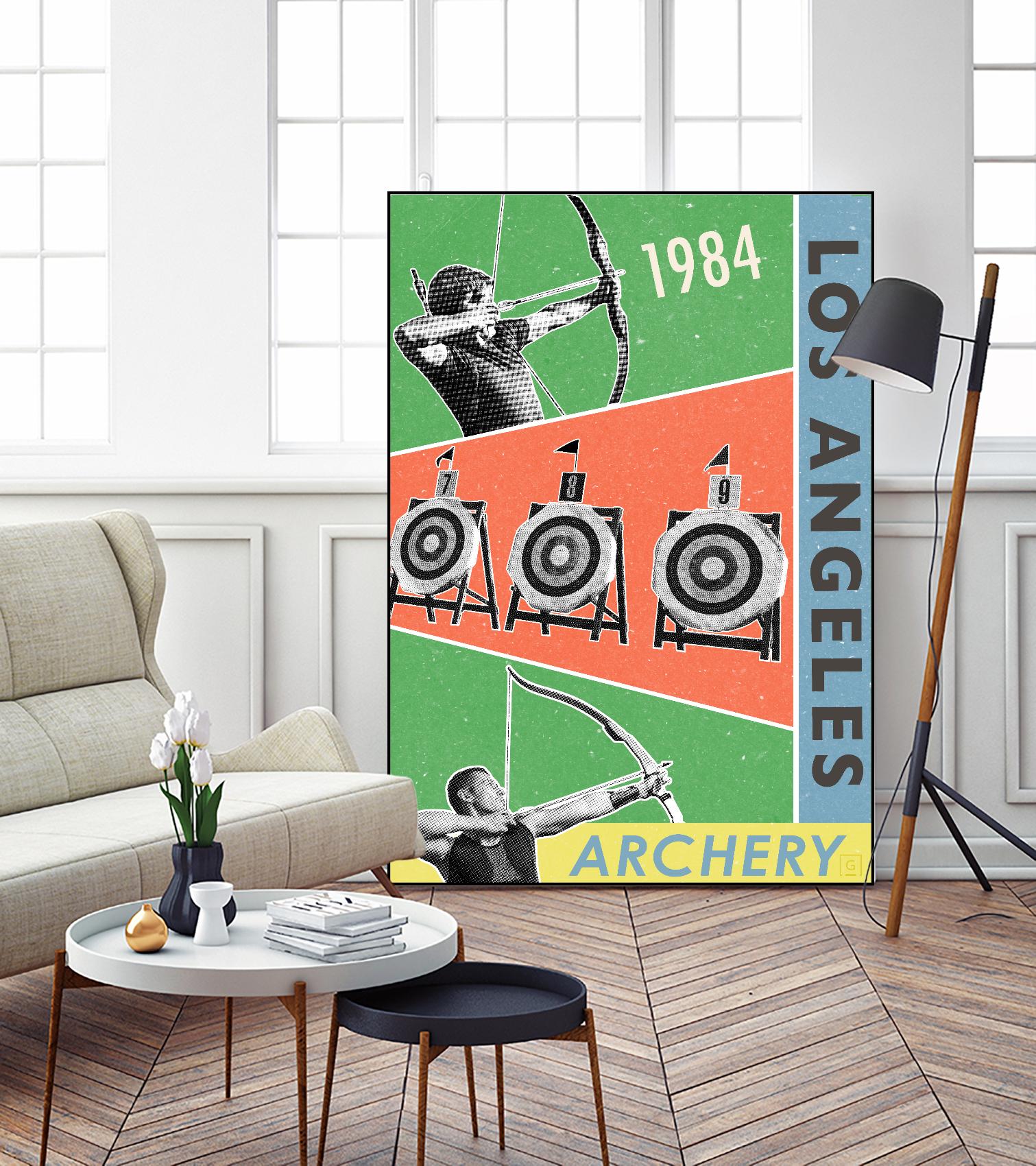 Los Angeles Archery 1984 by THE Studio on GIANT ART - green vintage
