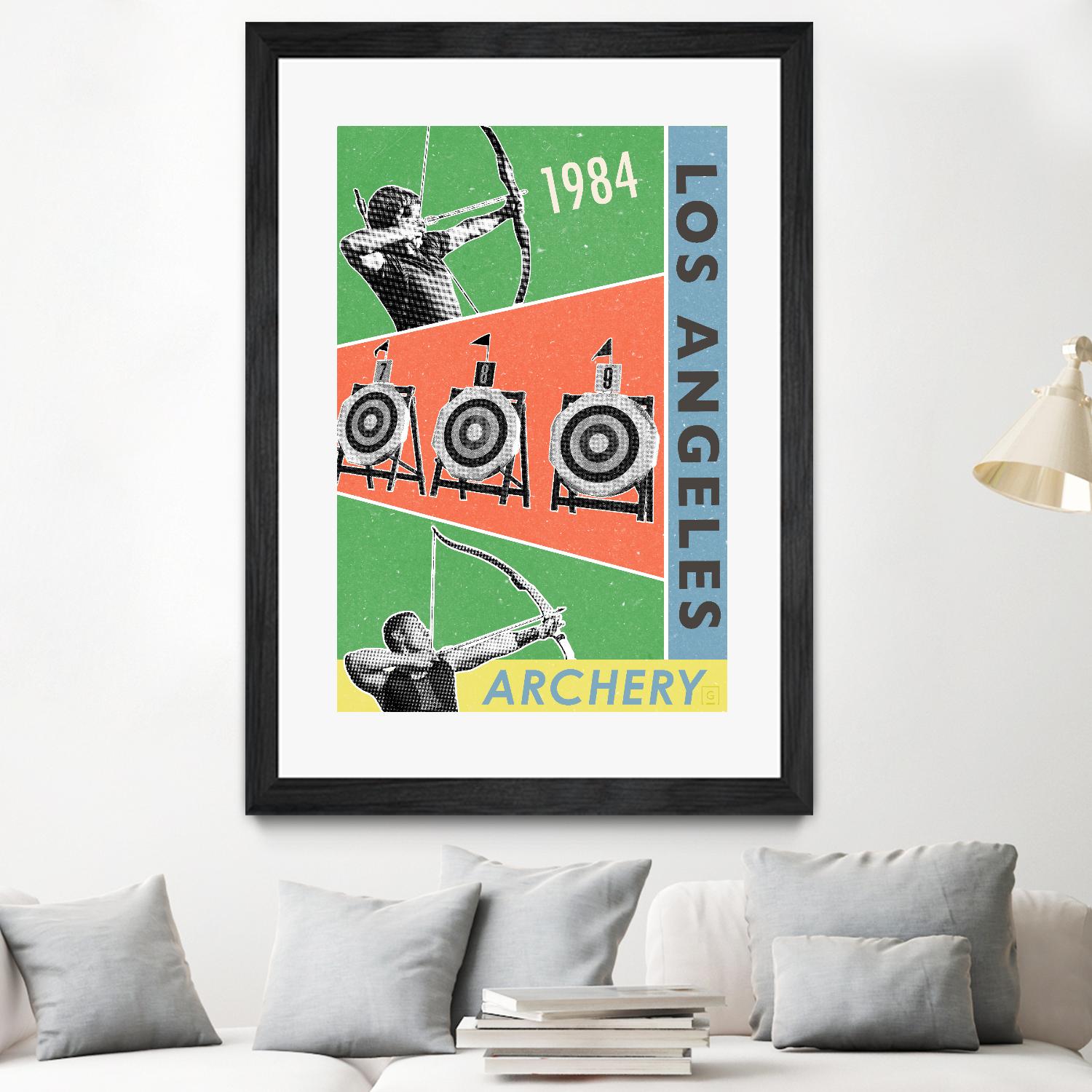 Los Angeles Archery 1984 by THE Studio on GIANT ART - green vintage