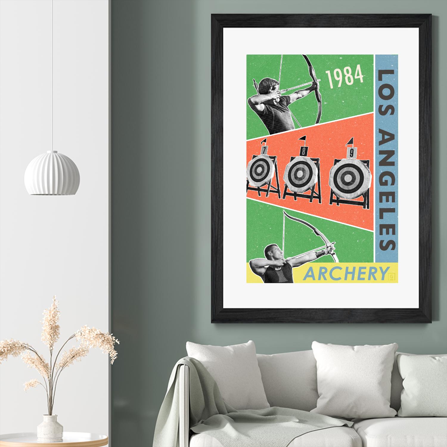 Los Angeles Archery 1984 by THE Studio on GIANT ART - green vintage