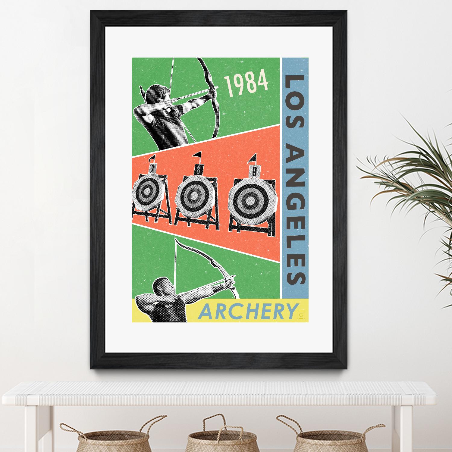 Los Angeles Archery 1984 by THE Studio on GIANT ART - green vintage