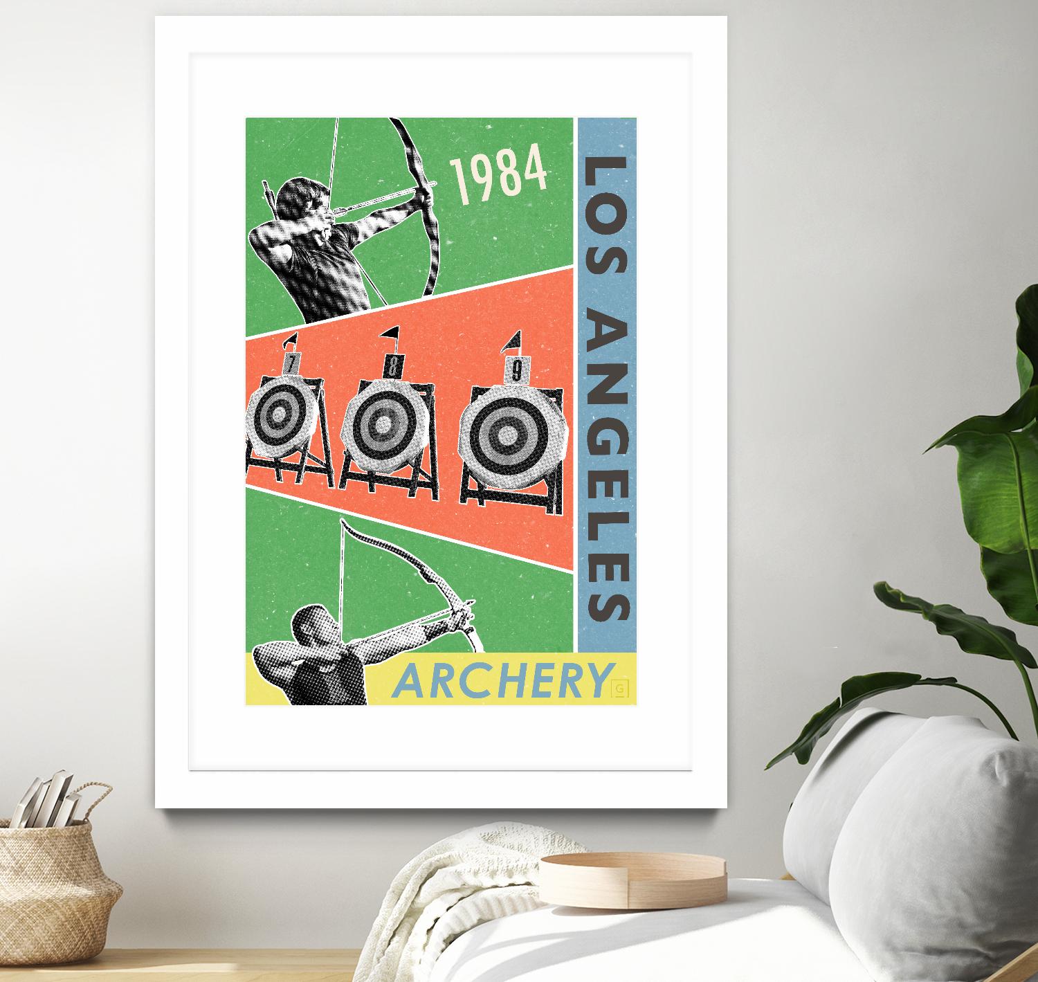 Los Angeles Archery 1984 by THE Studio on GIANT ART - green vintage