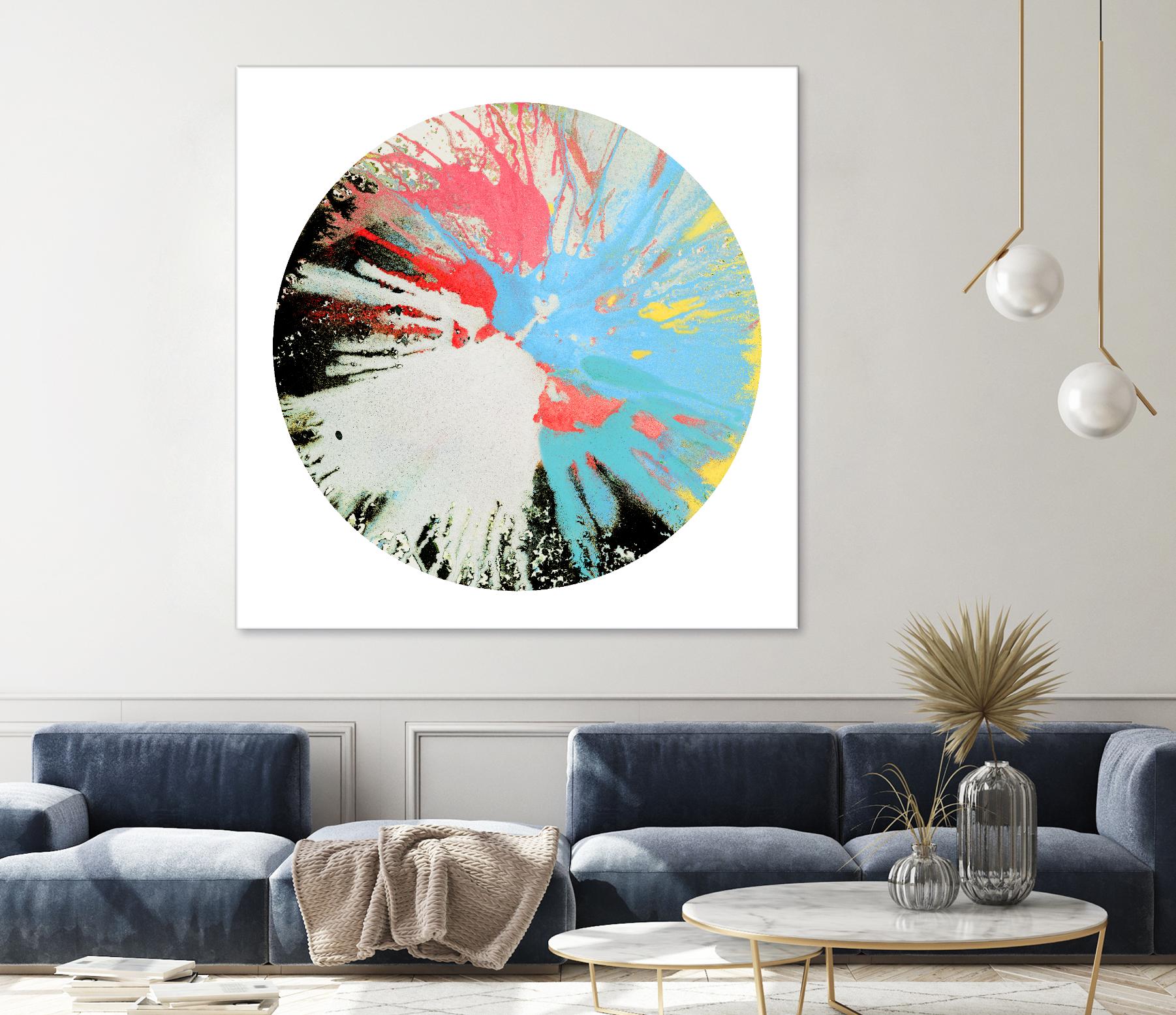 Spin Art 10 by Kyle Goderwis on GIANT ART - white abstract