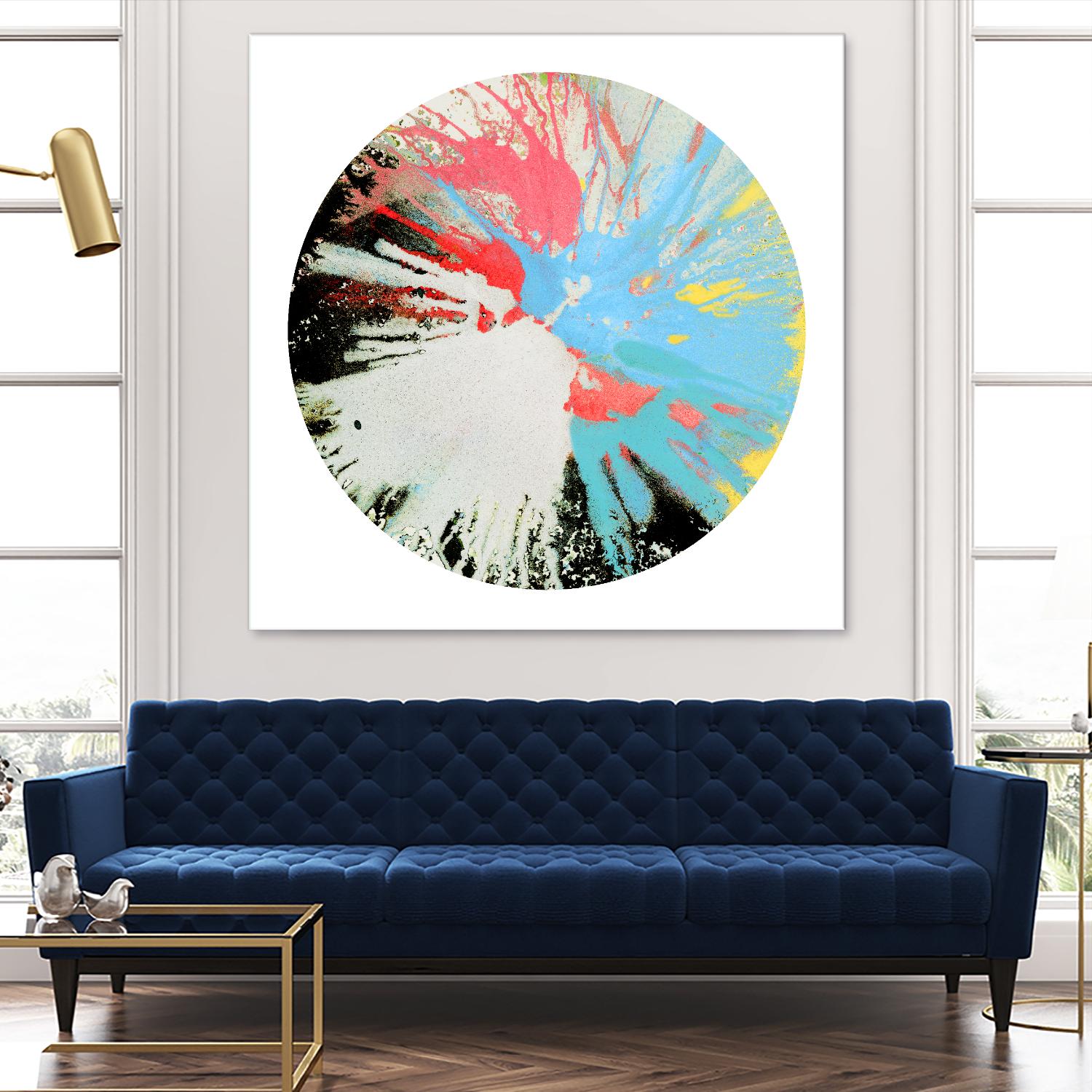 Spin Art 10 by Kyle Goderwis on GIANT ART - white abstract
