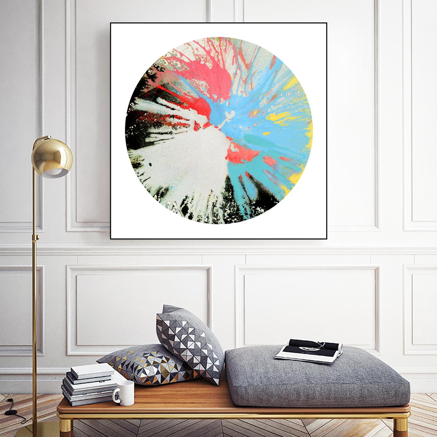 Spin Art 10 by Kyle Goderwis on GIANT ART - white abstract