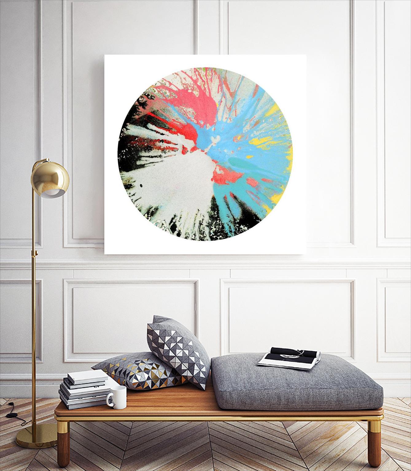 Spin Art 10 by Kyle Goderwis on GIANT ART - white abstract