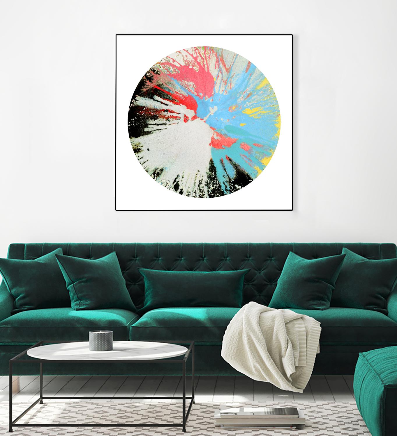 Spin Art 10 by Kyle Goderwis on GIANT ART - white abstract
