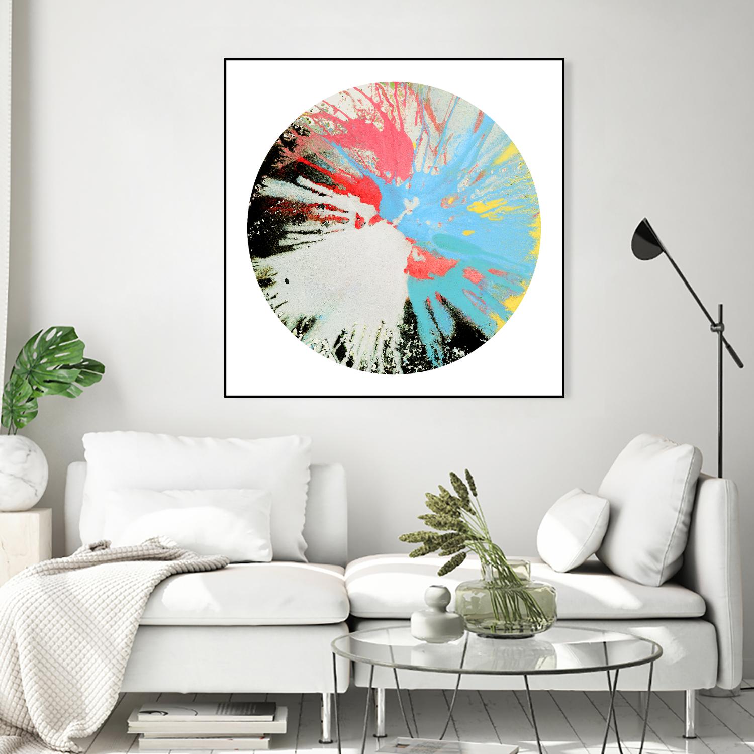 Spin Art 10 by Kyle Goderwis on GIANT ART - white abstract