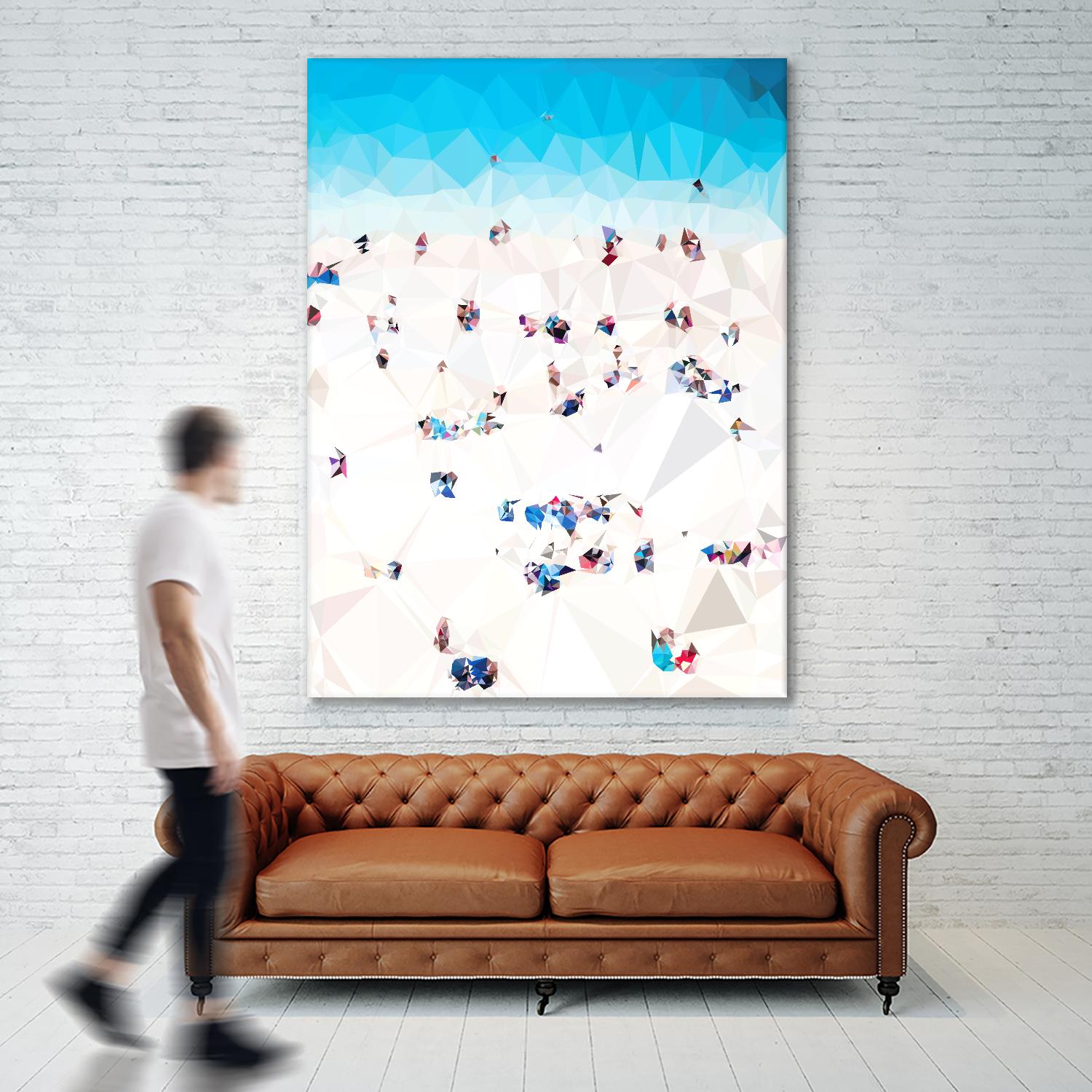Beach Fragments A by THE Studio on GIANT ART - beige contemporary