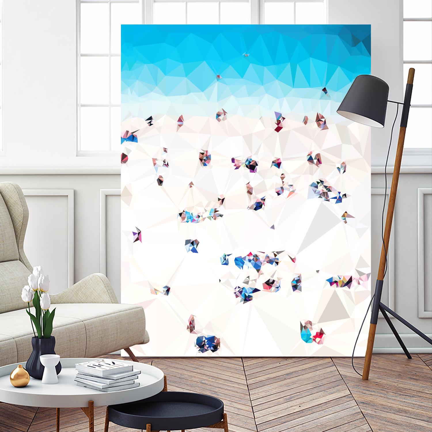 Beach Fragments A by THE Studio on GIANT ART - beige contemporary