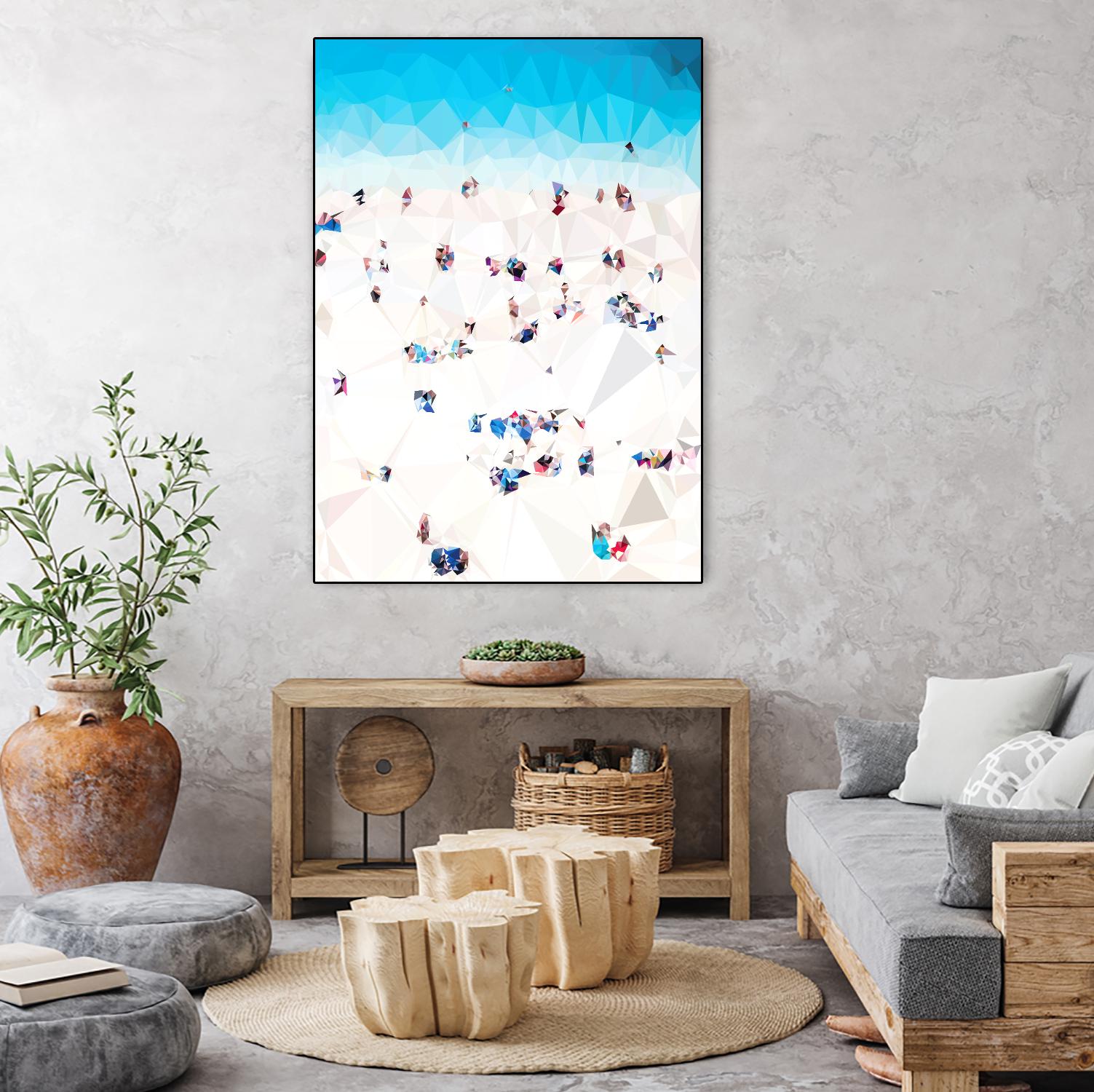 Beach Fragments A by THE Studio on GIANT ART - beige contemporary
