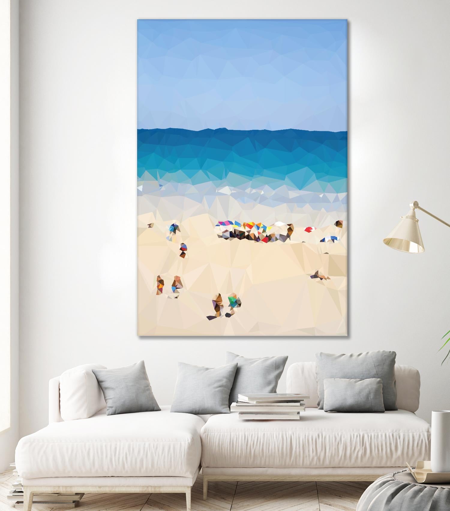 Beach Fragments E by THE Studio on GIANT ART - blue nautical