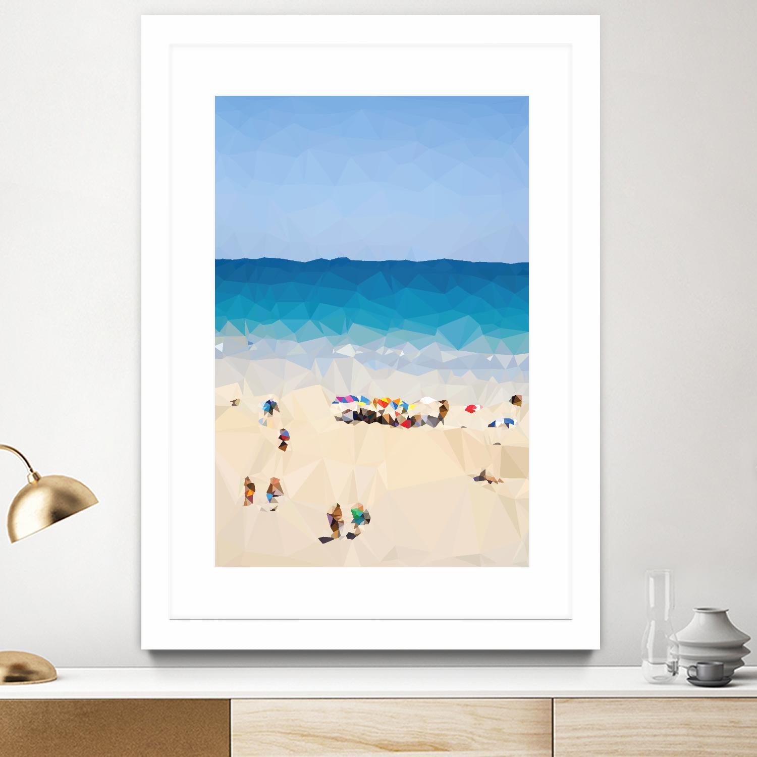 Beach Fragments E by THE Studio on GIANT ART - beige costal beach