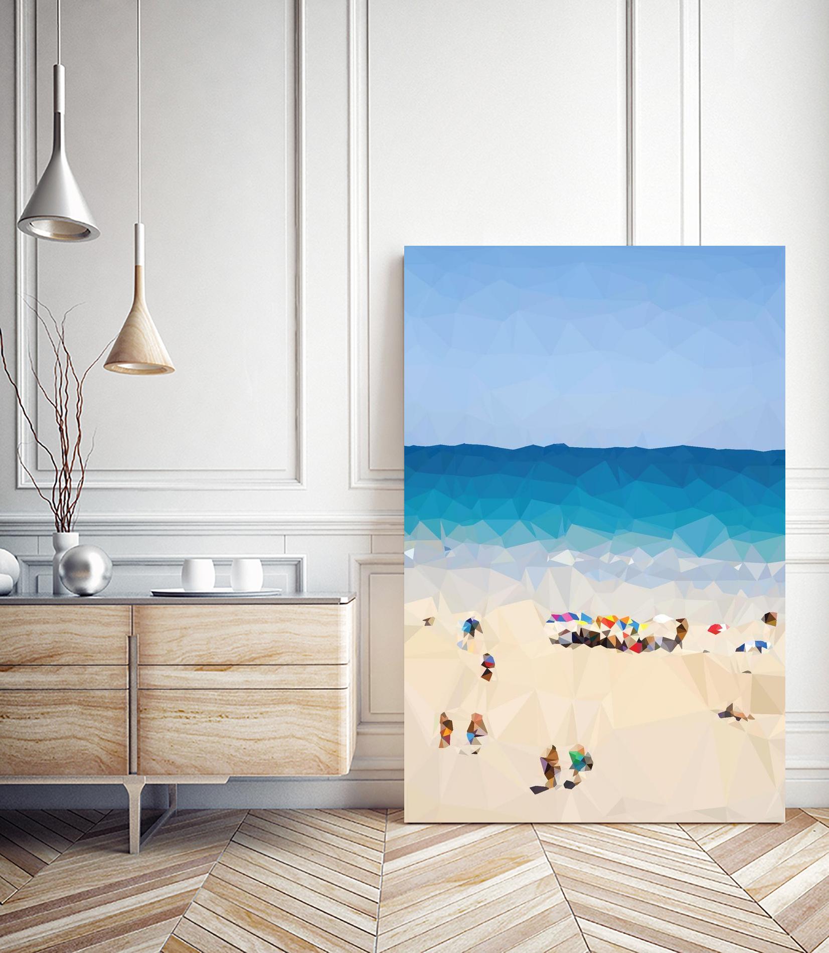 Beach Fragments E by THE Studio on GIANT ART - beige costal beach