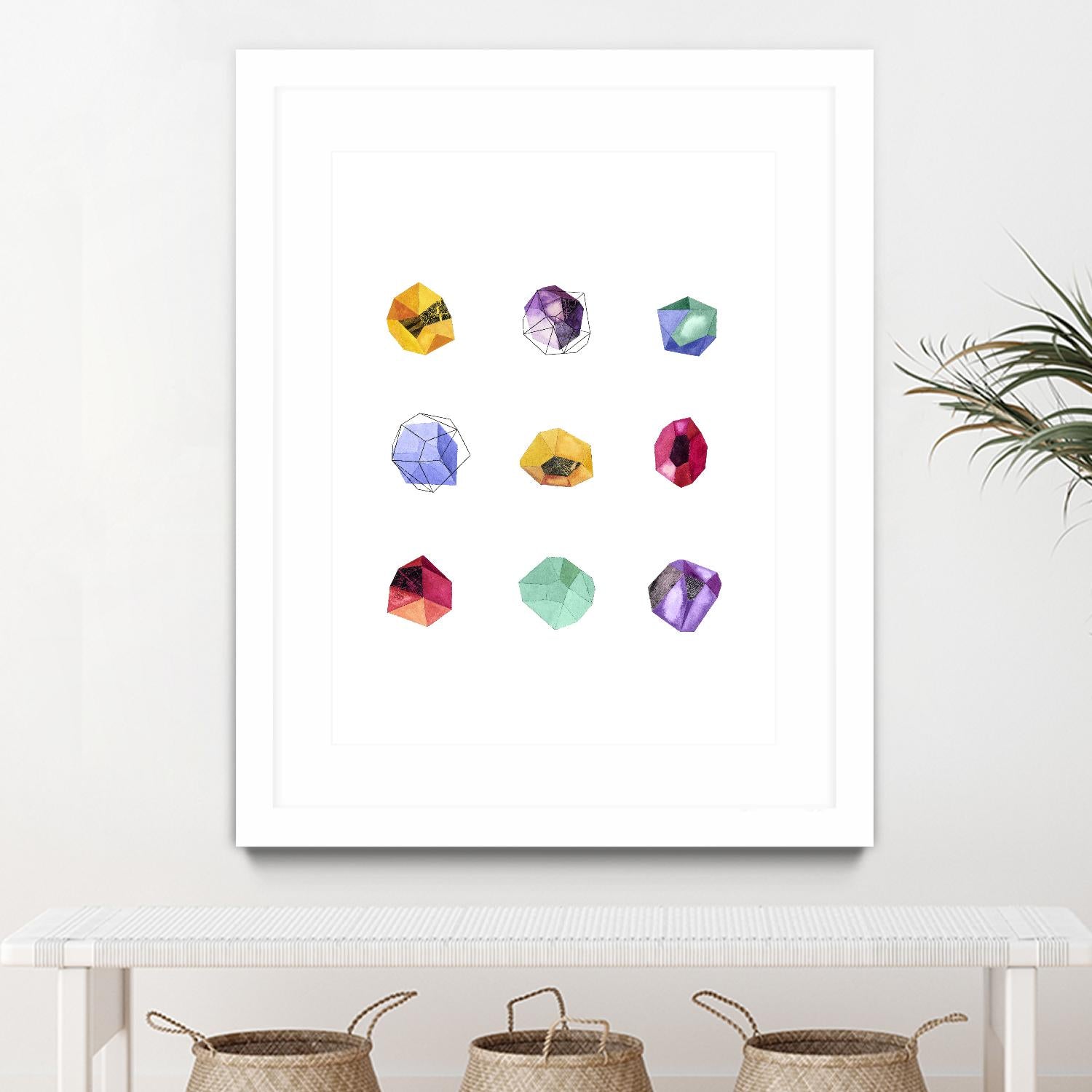 Faceted 1 Recolor by Natasha Marie on GIANT ART - red abstract
