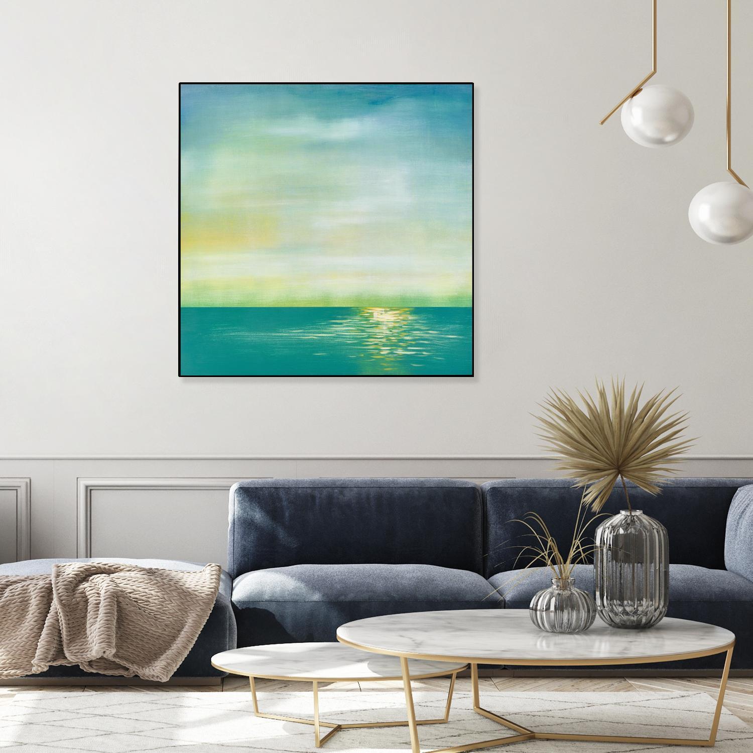 Tranquil 1 by Horton, Adam Horton on GIANT ART - blue landscapes transitional
