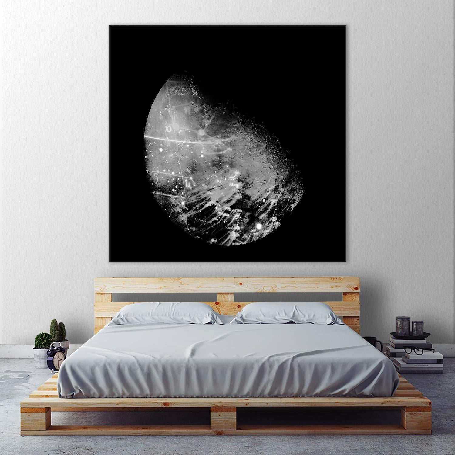 Abstract Moon Phase 2 by THE Studio on GIANT ART - white maps