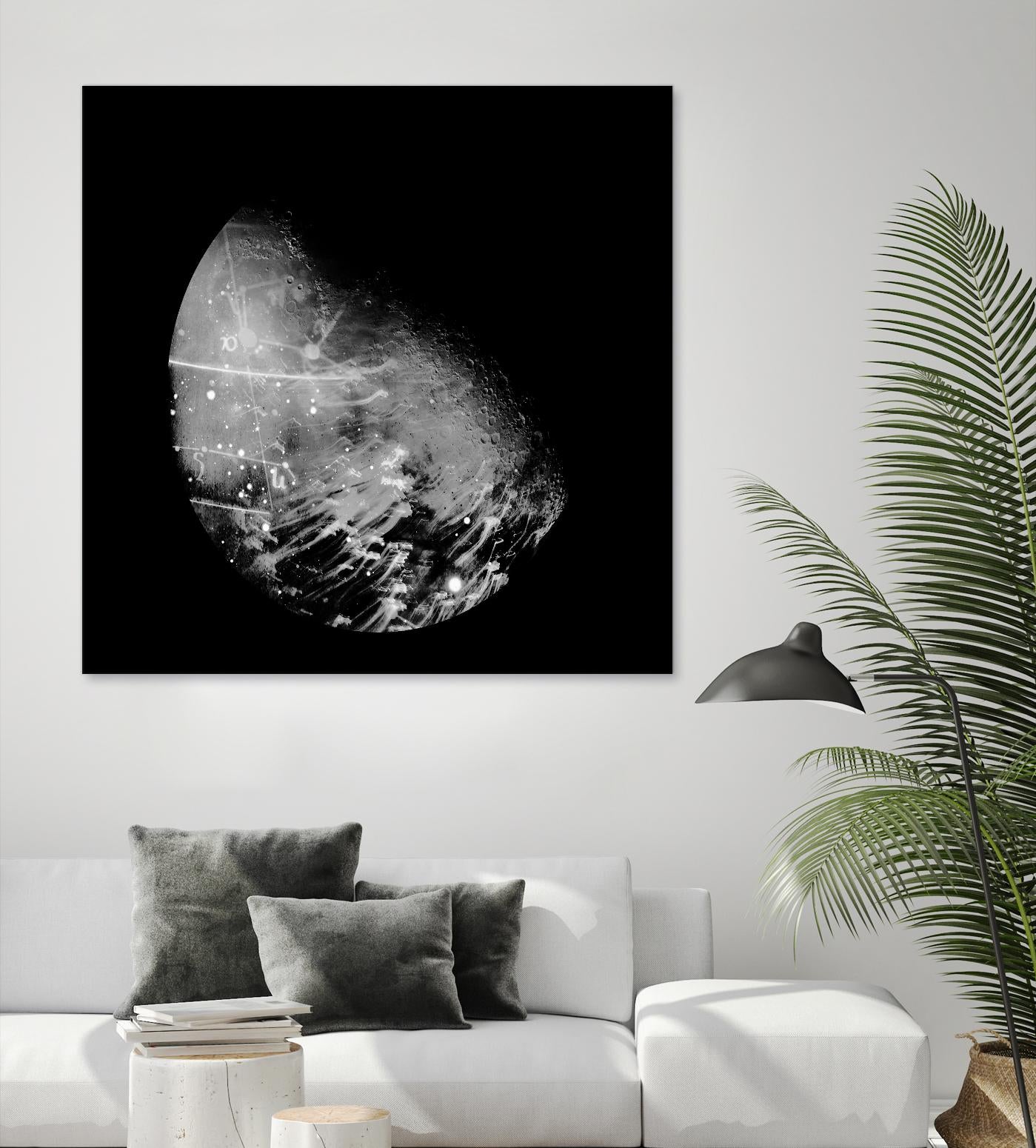 Abstract Moon Phase 2 by THE Studio on GIANT ART - white maps