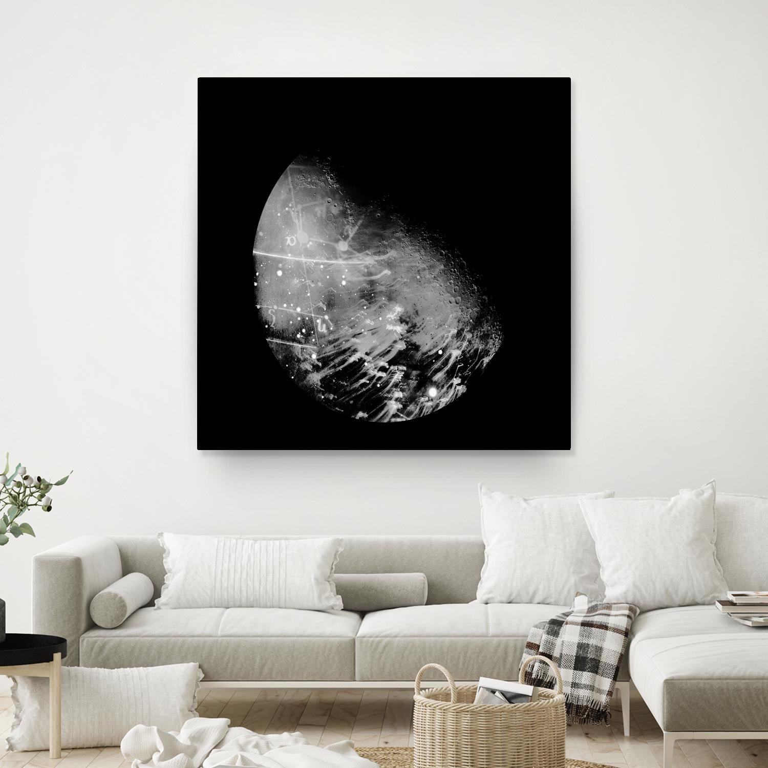 Abstract Moon Phase 2 by THE Studio on GIANT ART - white maps