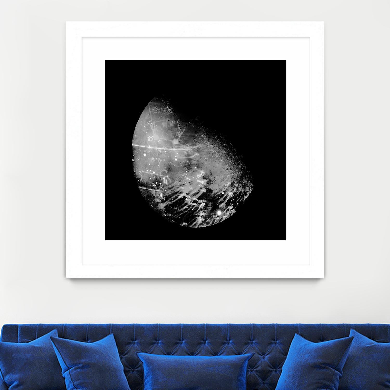 Abstract Moon Phase 2 by THE Studio on GIANT ART - white maps