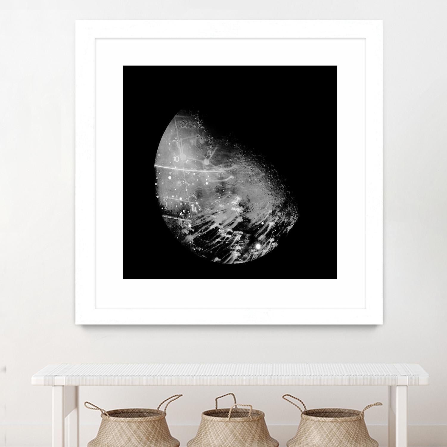 Abstract Moon Phase 2 by THE Studio on GIANT ART - white maps