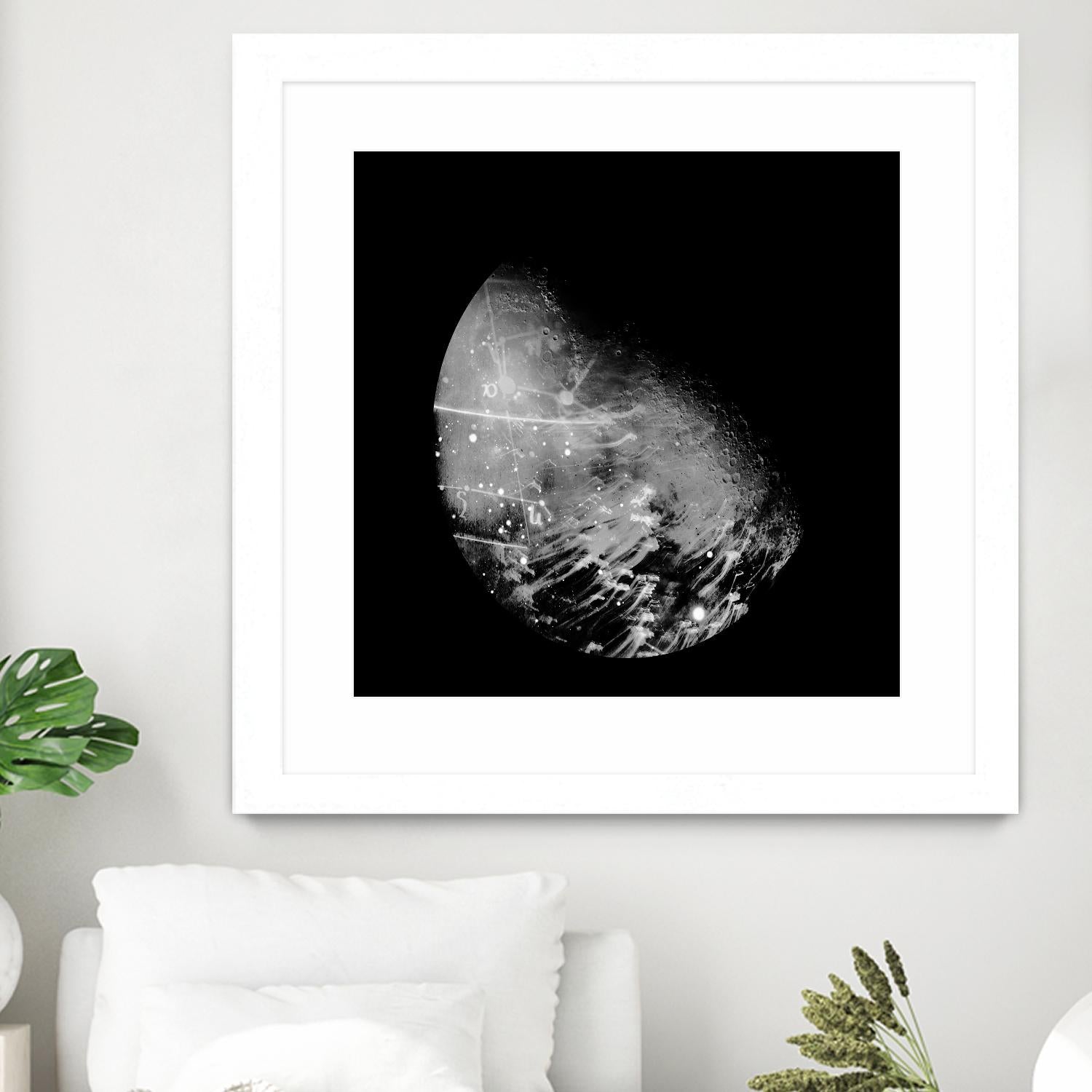 Abstract Moon Phase 2 by THE Studio on GIANT ART - white maps