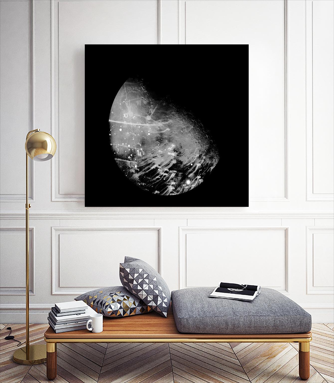 Abstract Moon Phase 2 by THE Studio on GIANT ART - white maps