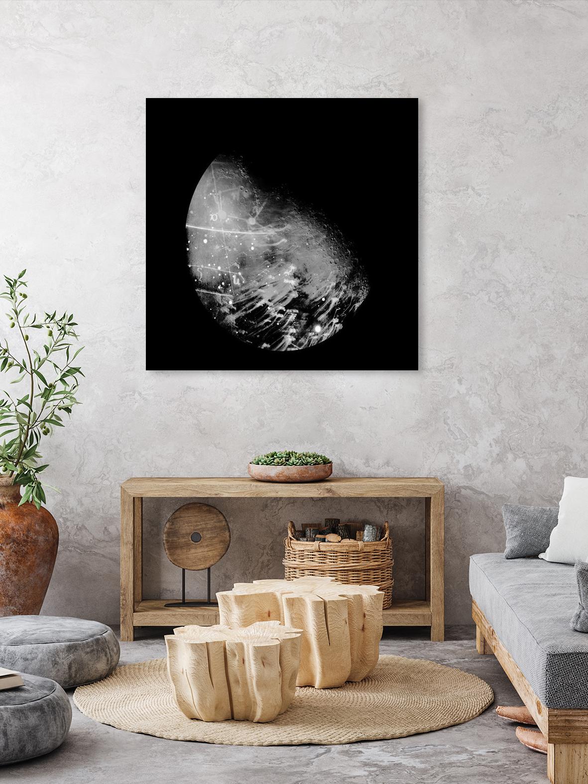 Abstract Moon Phase 2 by THE Studio on GIANT ART - white maps