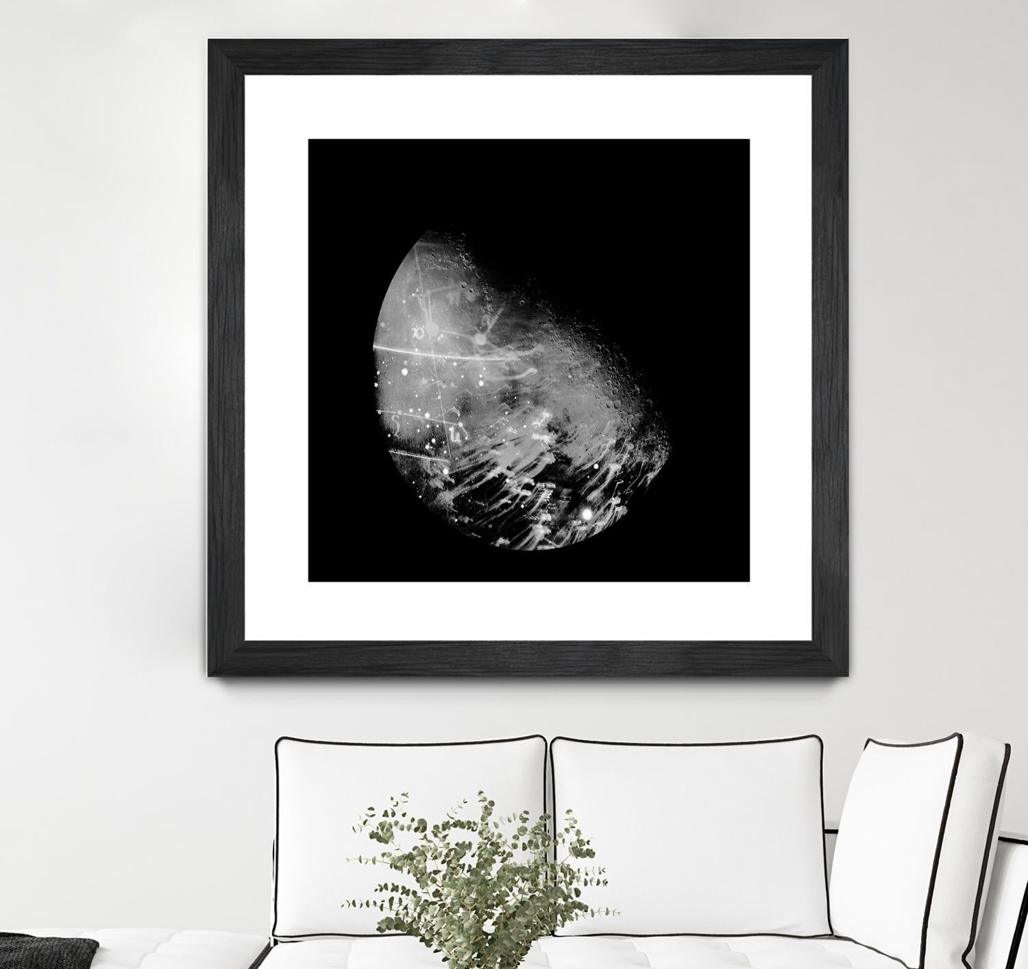 Abstract Moon Phase 2 by THE Studio on GIANT ART - white maps