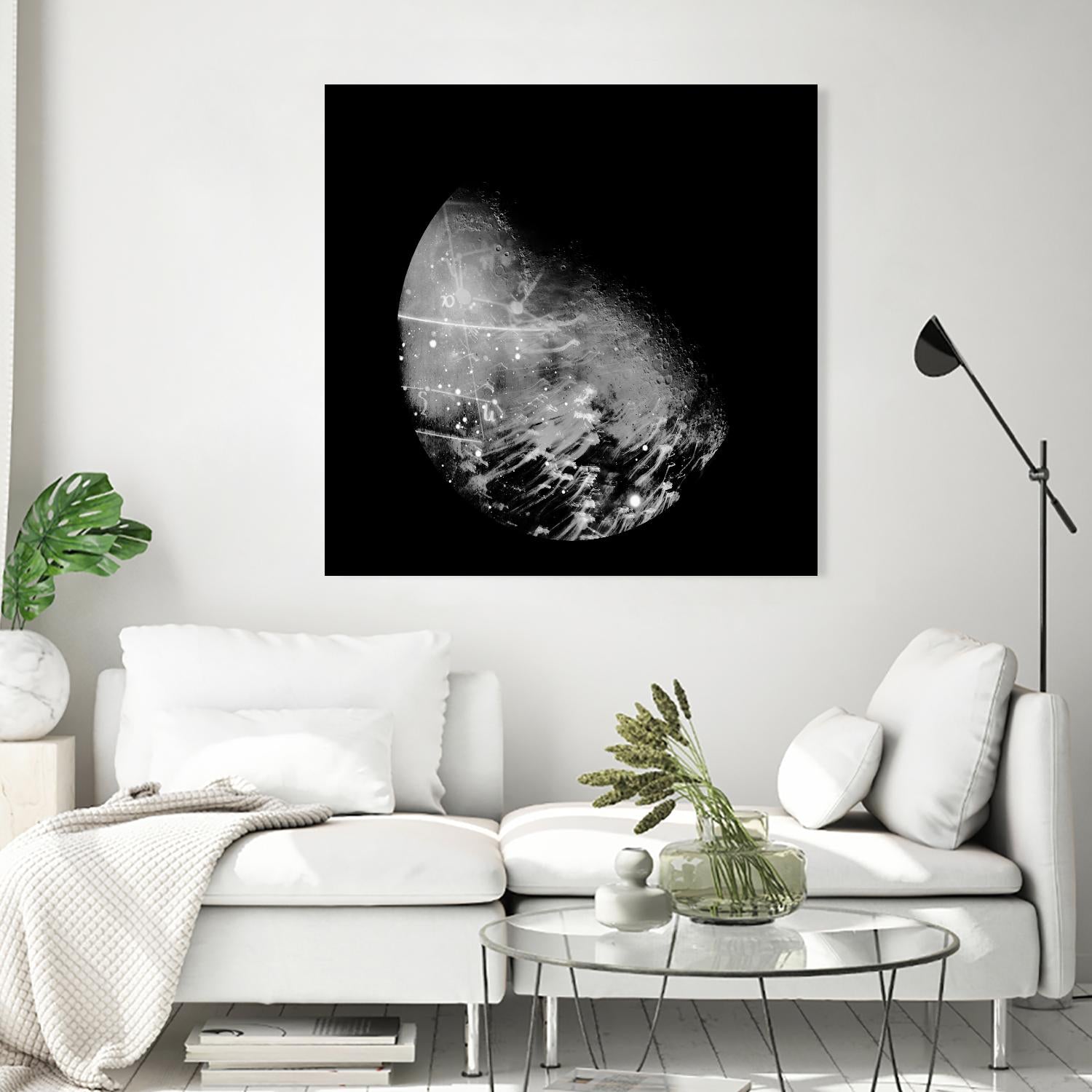 Abstract Moon Phase 2 by THE Studio on GIANT ART - white maps