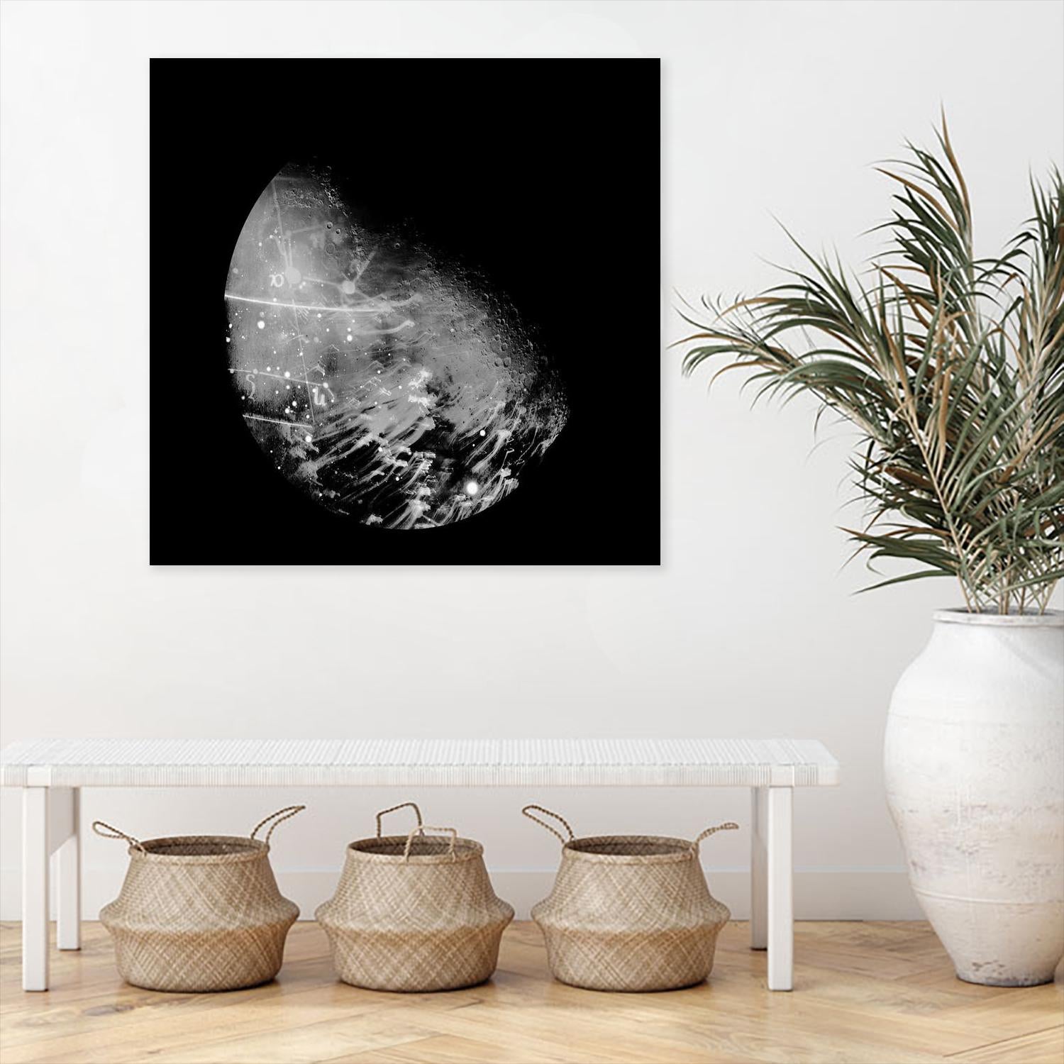 Abstract Moon Phase 2 by THE Studio on GIANT ART - white maps