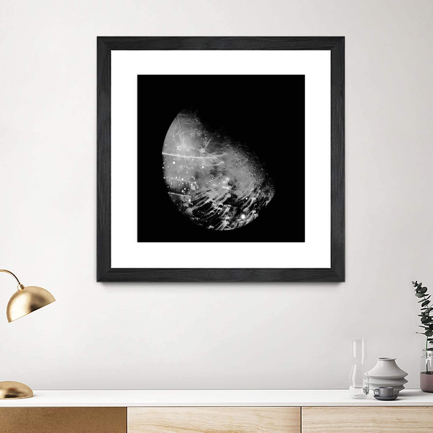 Abstract Moon Phase 2 by THE Studio on GIANT ART - white maps