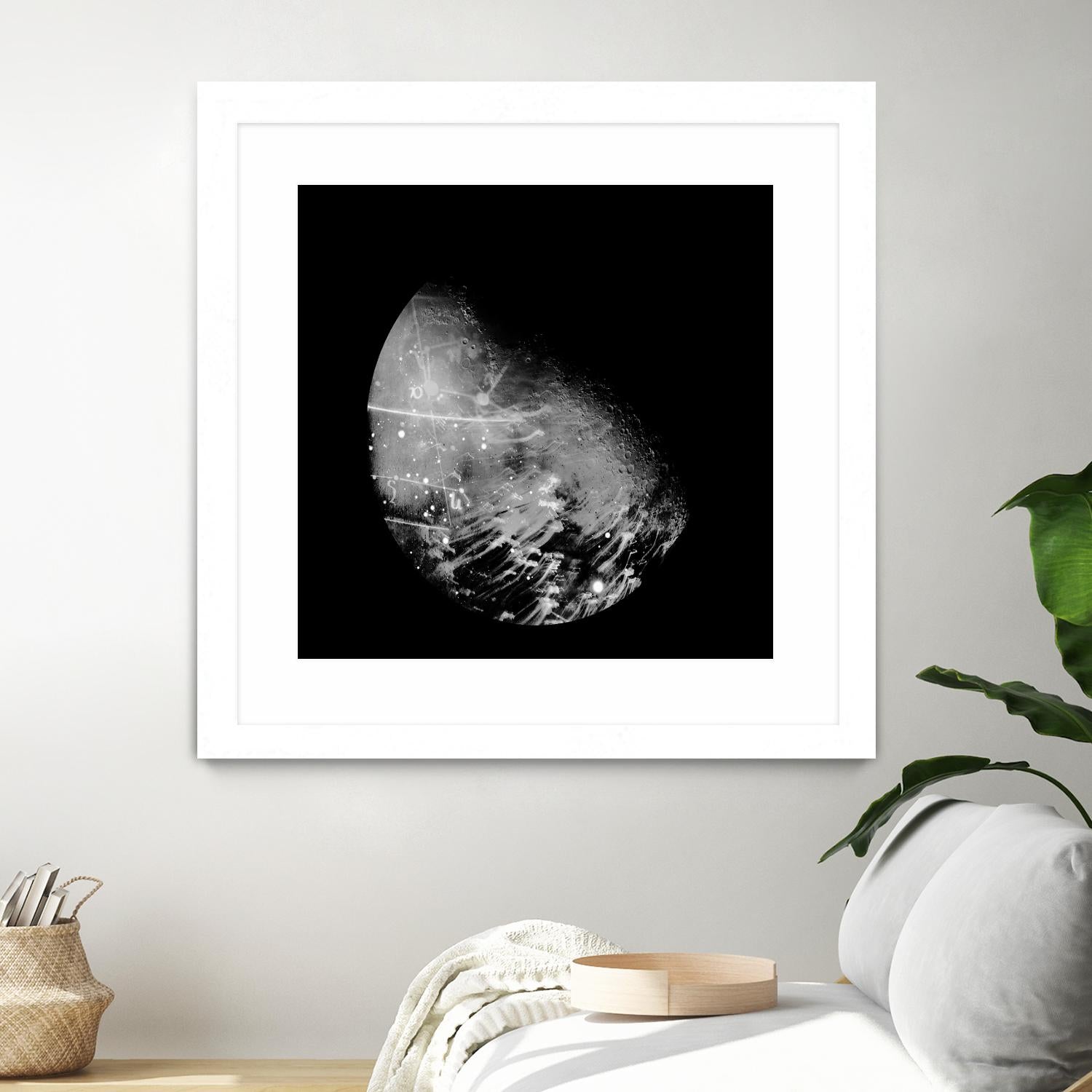 Abstract Moon Phase 2 by THE Studio on GIANT ART - white maps