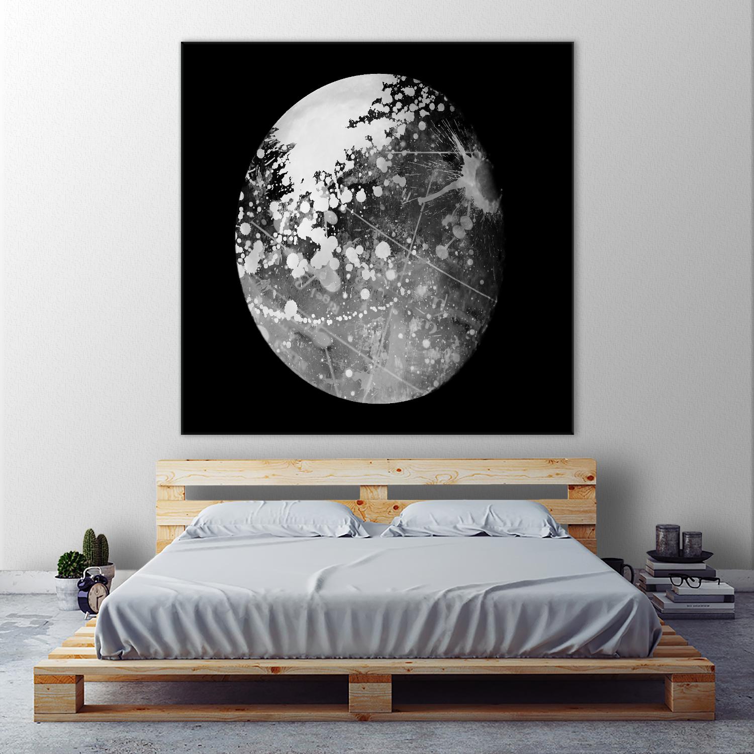 Abstract Moon Phase 7 by THE Studio on GIANT ART - white maps