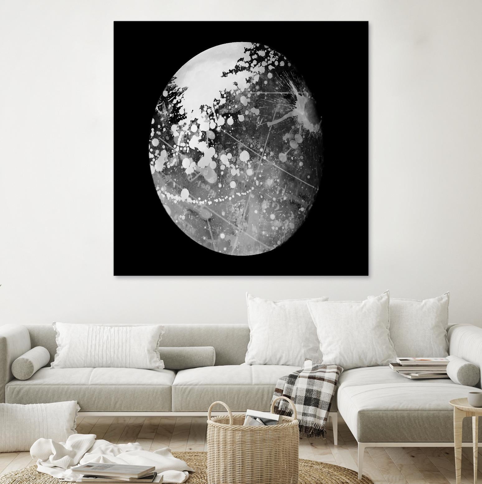 Abstract Moon Phase 7 by THE Studio on GIANT ART - white maps