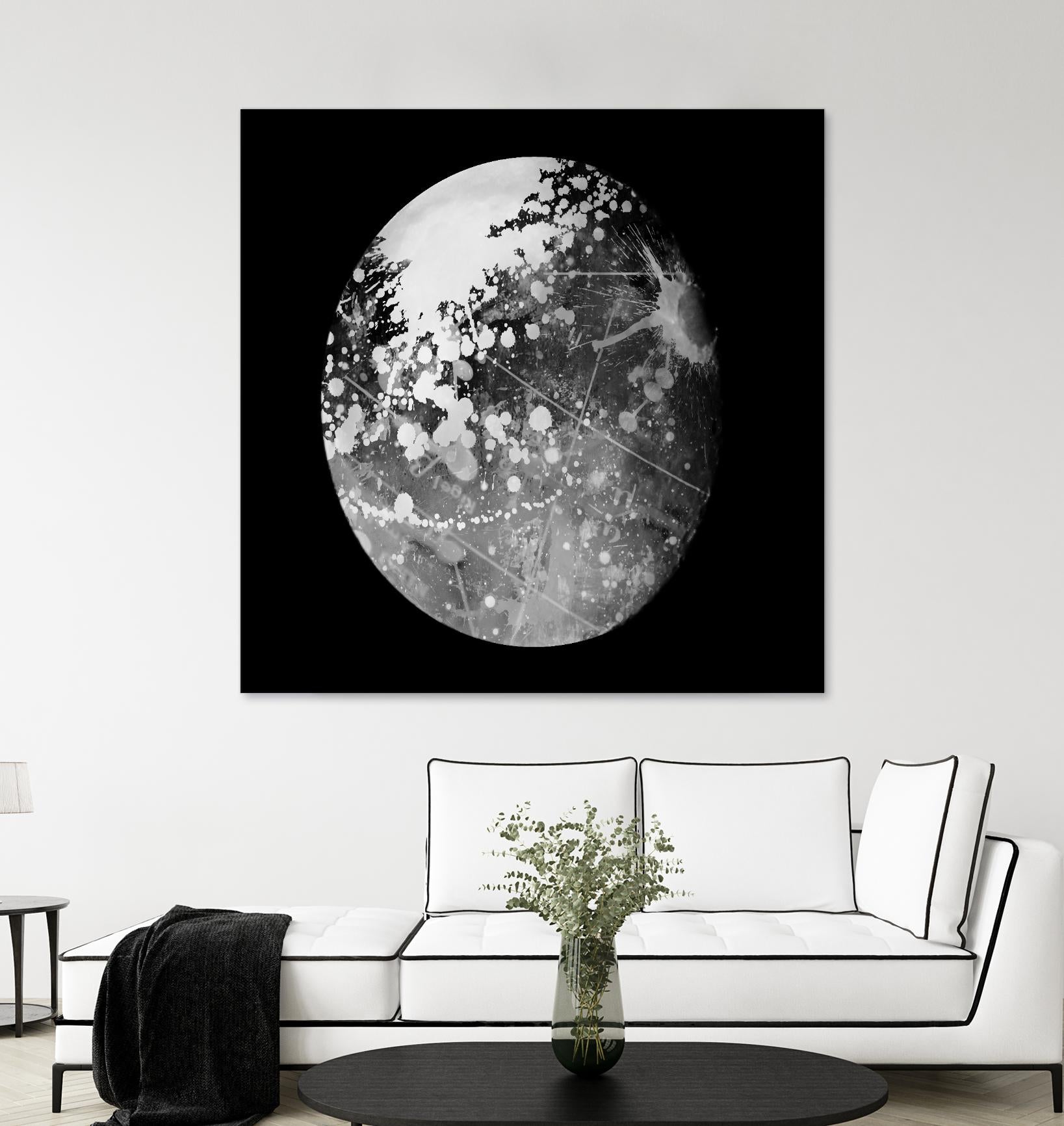 Abstract Moon Phase 7 by THE Studio on GIANT ART - white maps