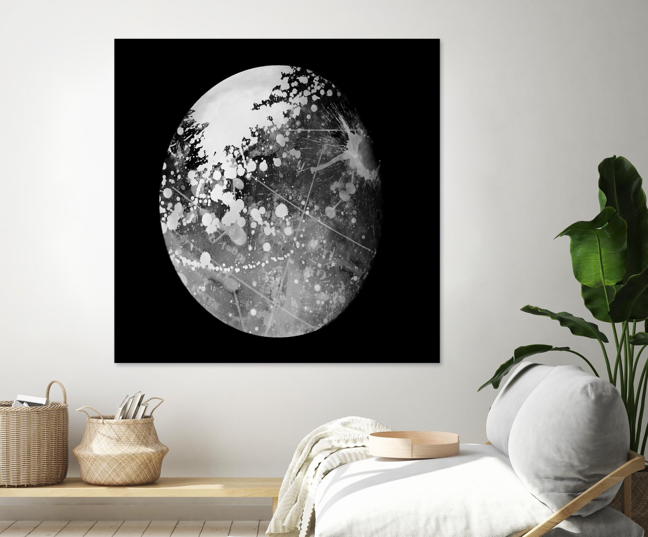 Abstract Moon Phase 7 by THE Studio on GIANT ART - white maps