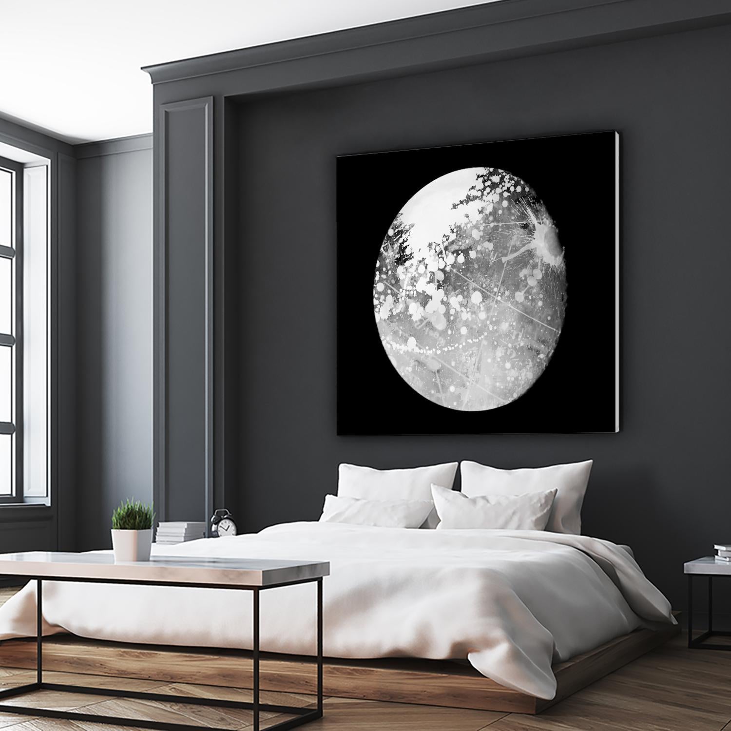 Abstract Moon Phase 7 by THE Studio on GIANT ART - white maps