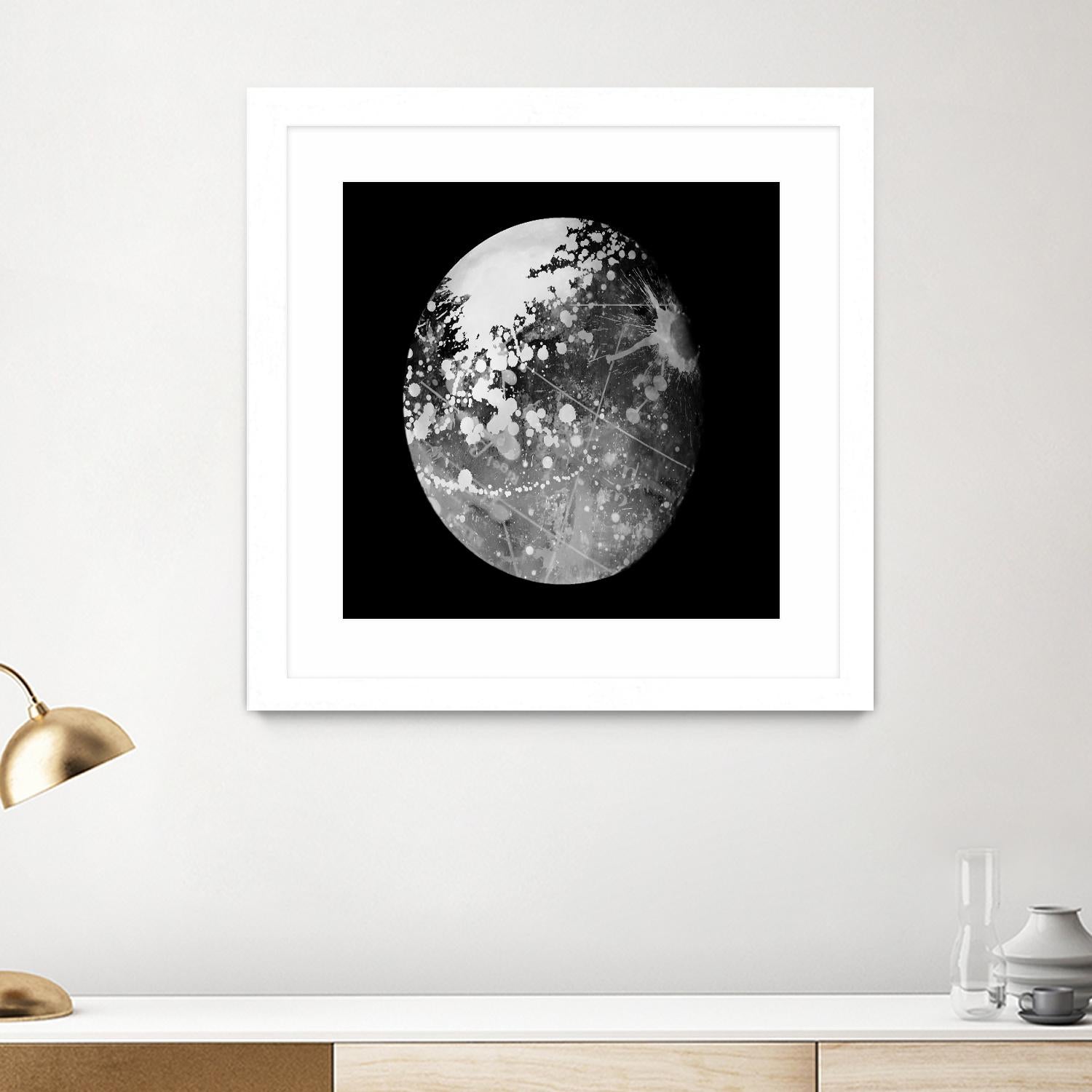 Abstract Moon Phase 7 by THE Studio on GIANT ART - white maps
