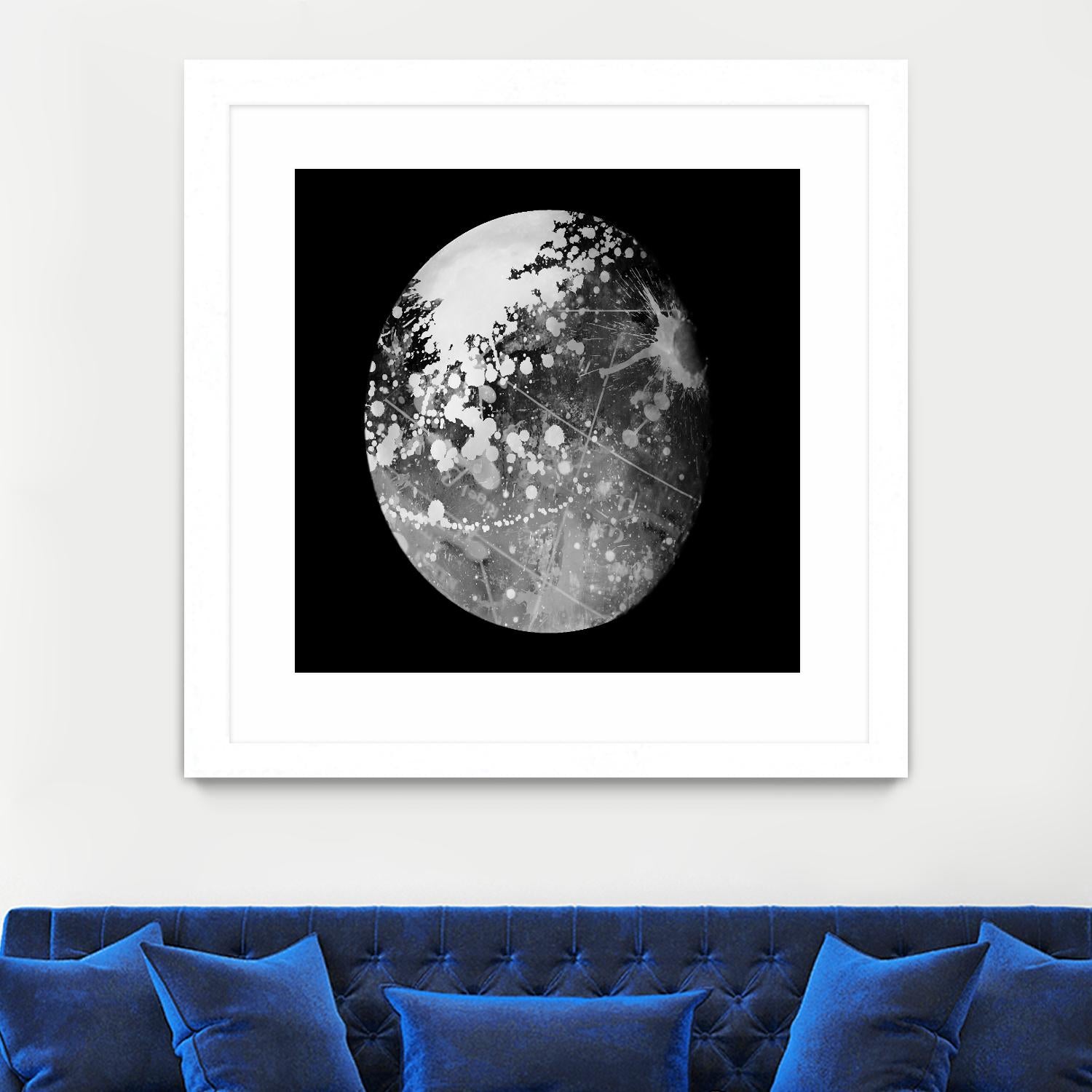 Abstract Moon Phase 7 by THE Studio on GIANT ART - white maps