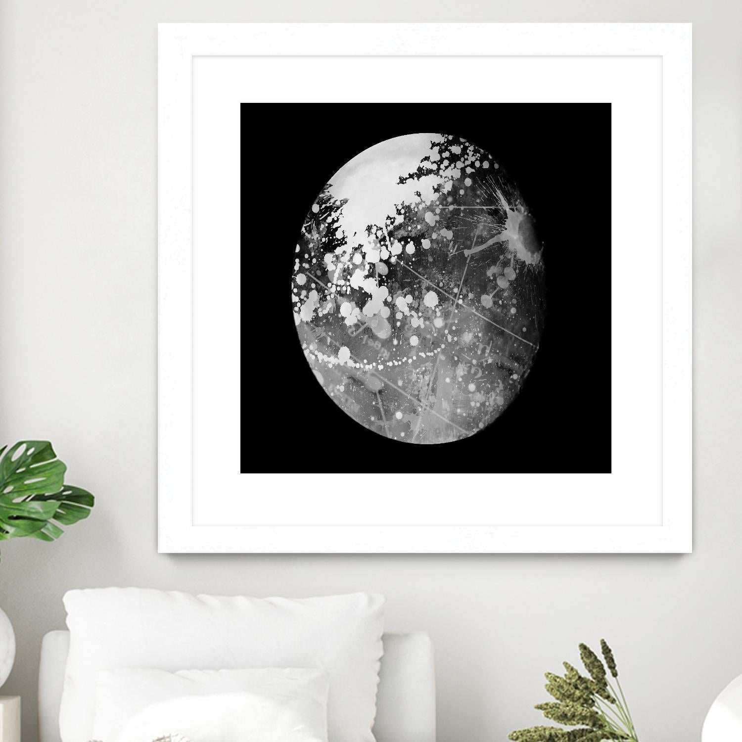 Abstract Moon Phase 7 by THE Studio on GIANT ART - white maps