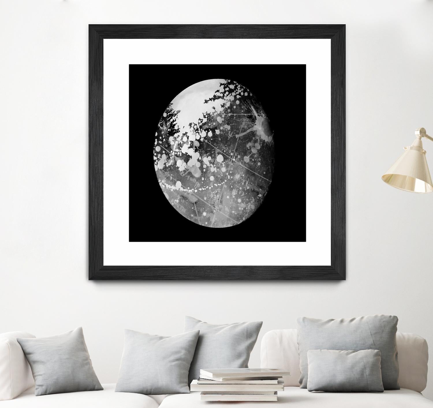 Abstract Moon Phase 7 by THE Studio on GIANT ART - white maps