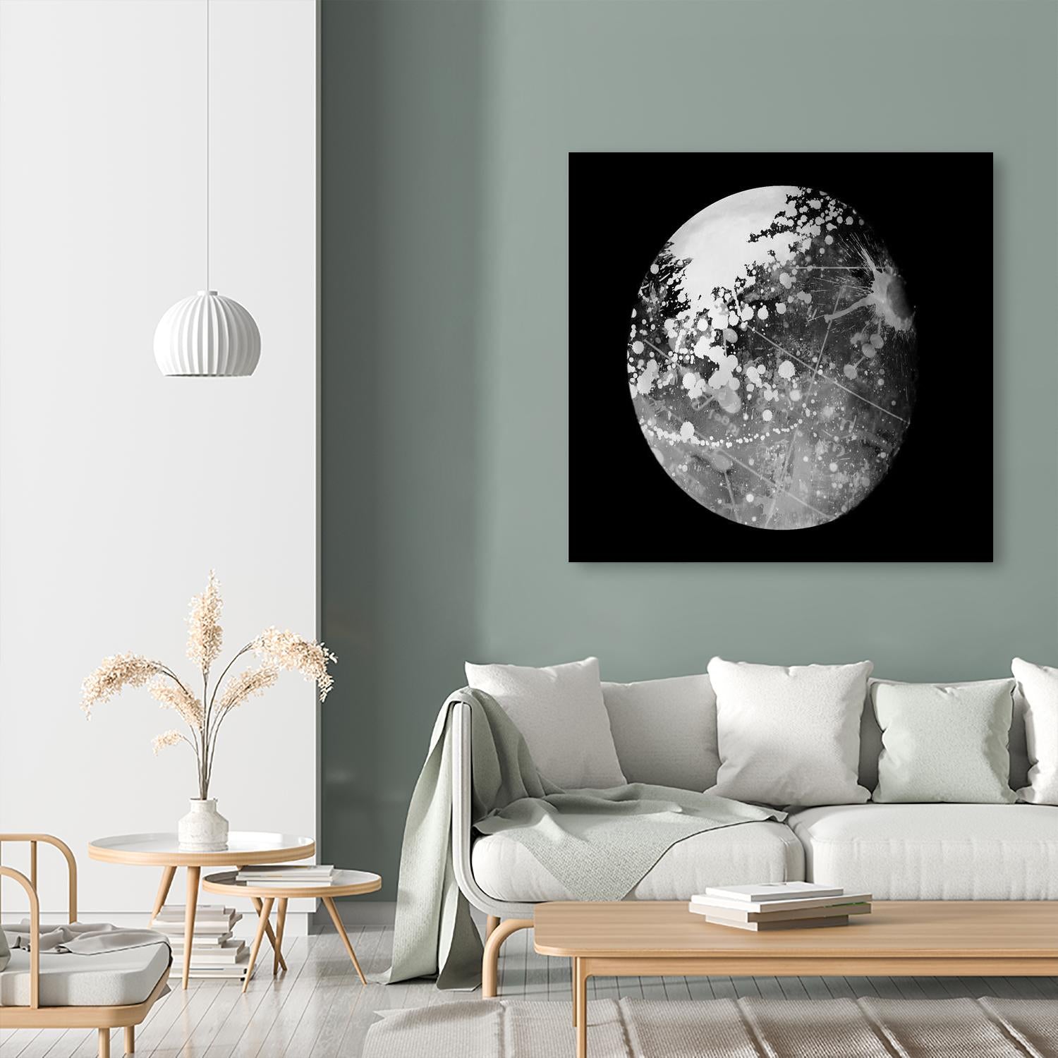 Abstract Moon Phase 7 by THE Studio on GIANT ART - white maps