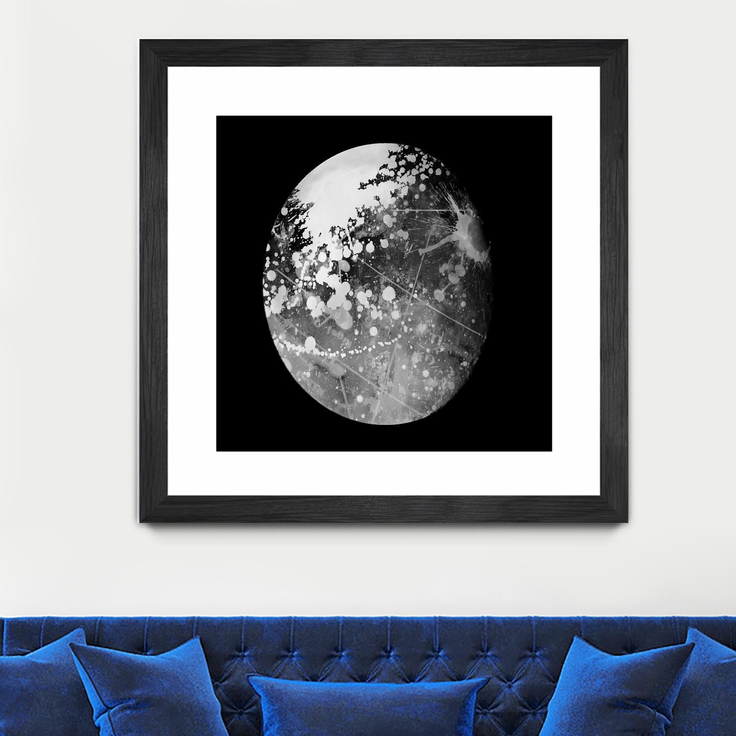 Abstract Moon Phase 7 by THE Studio on GIANT ART - white maps