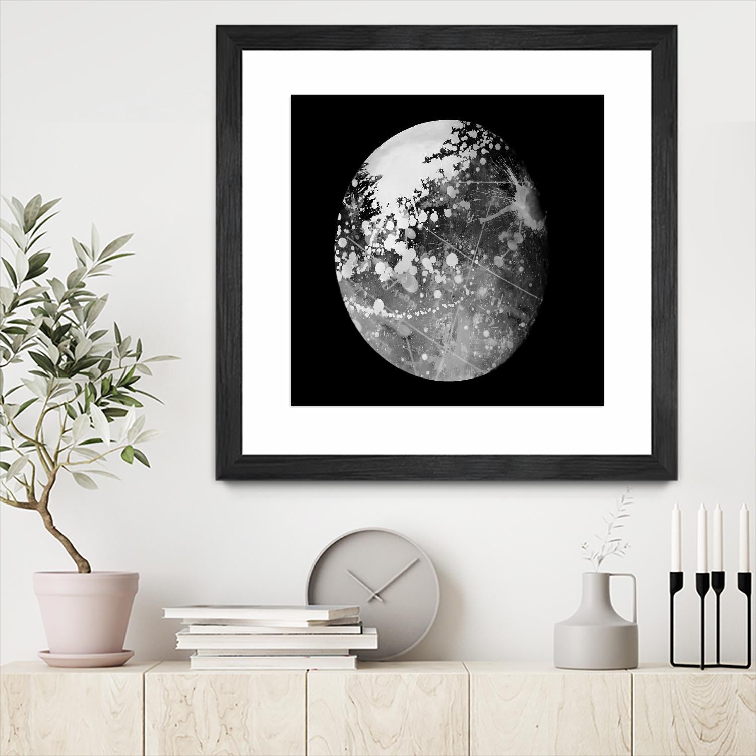 Abstract Moon Phase 7 by THE Studio on GIANT ART - white maps