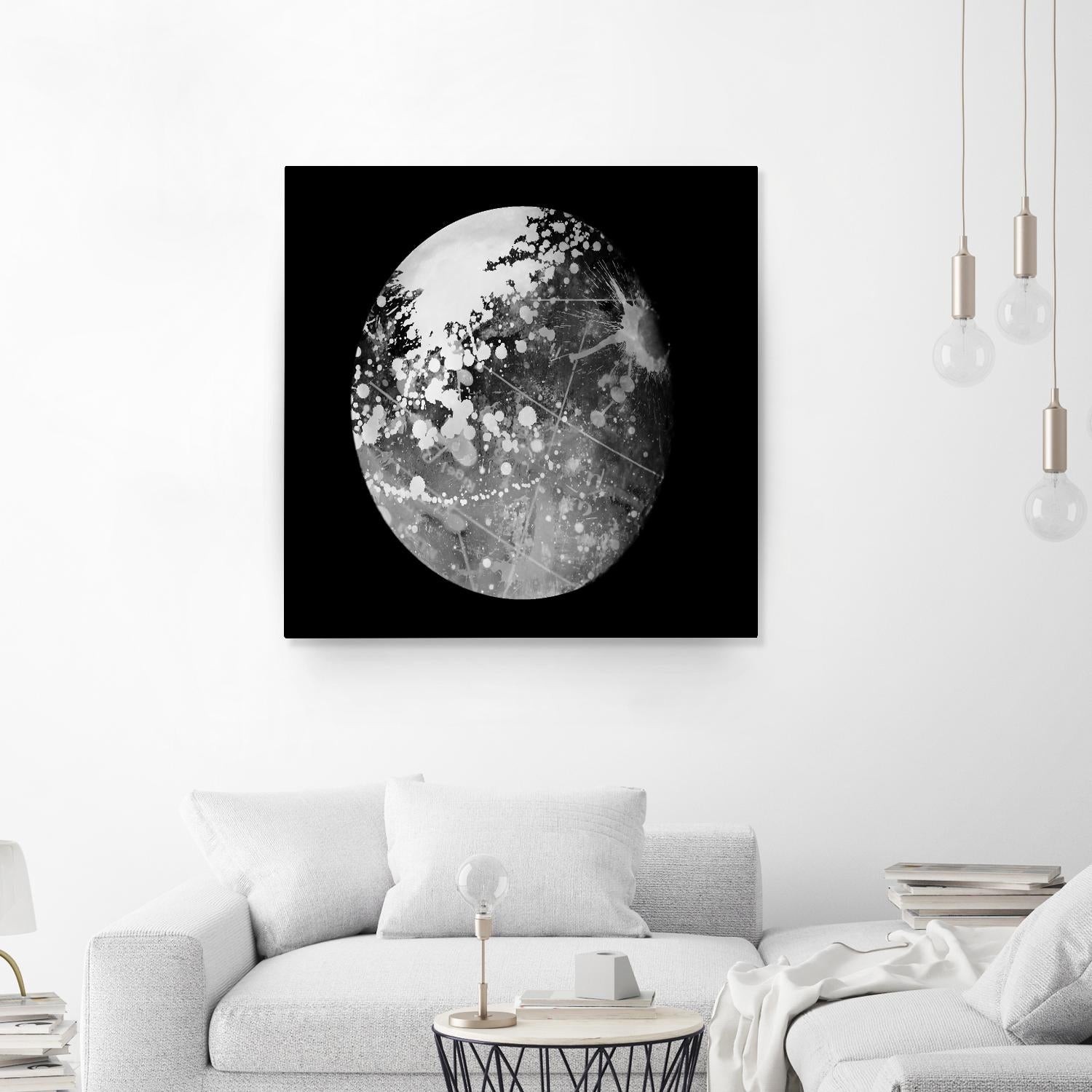 Abstract Moon Phase 7 by THE Studio on GIANT ART - white maps