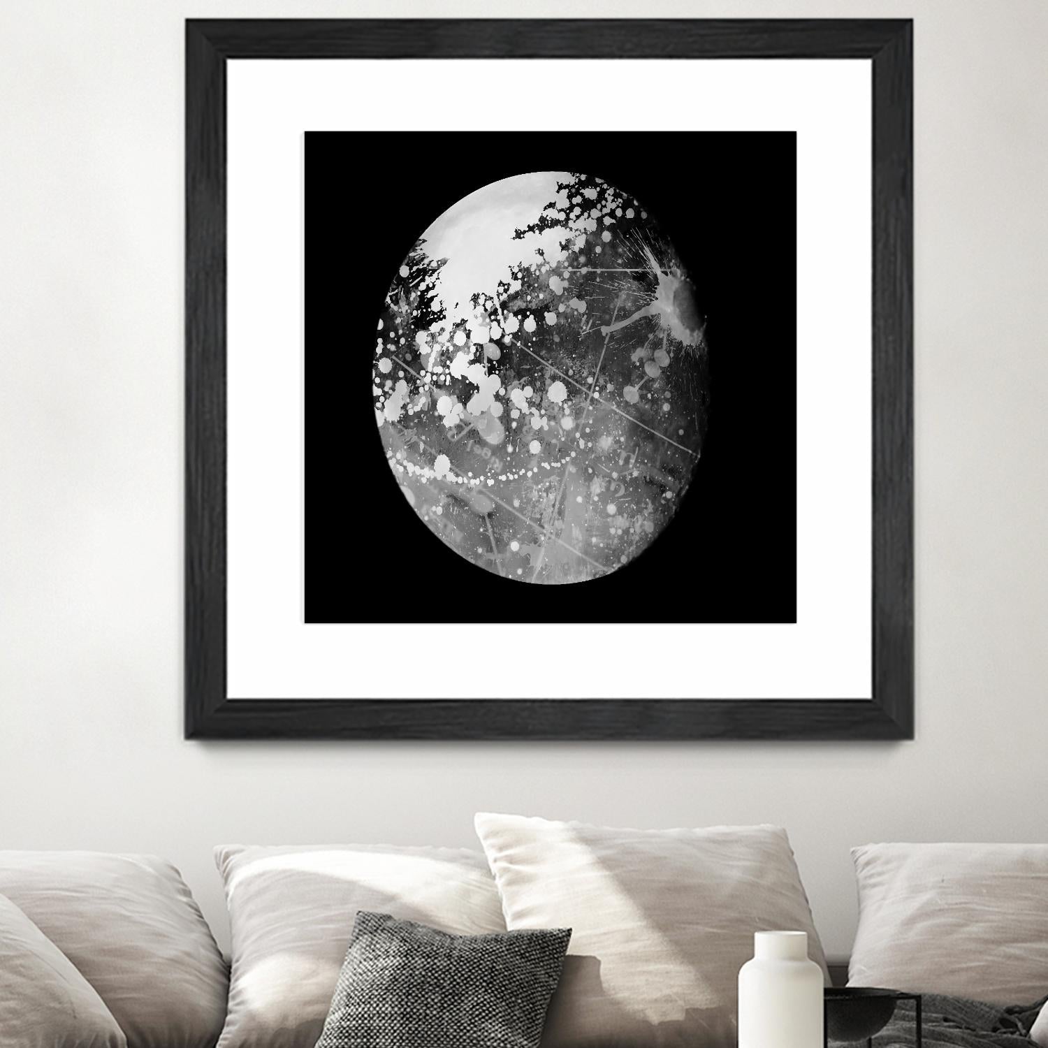 Abstract Moon Phase 7 by THE Studio on GIANT ART - white maps