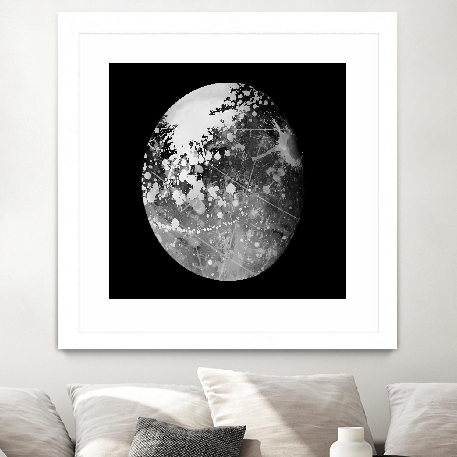 Abstract Moon Phase 7 by THE Studio on GIANT ART - white maps