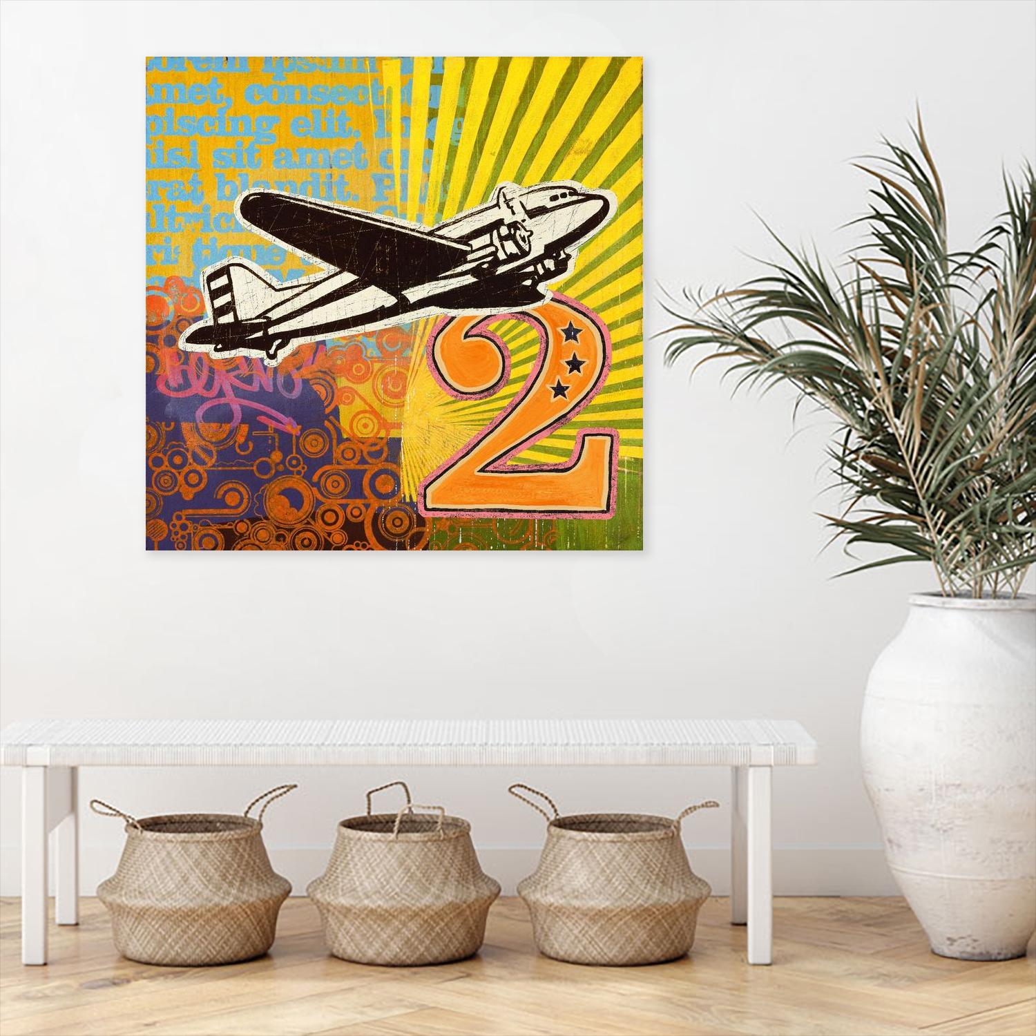 Plane 2 by Johnny Taylor on GIANT ART - black vintage plane