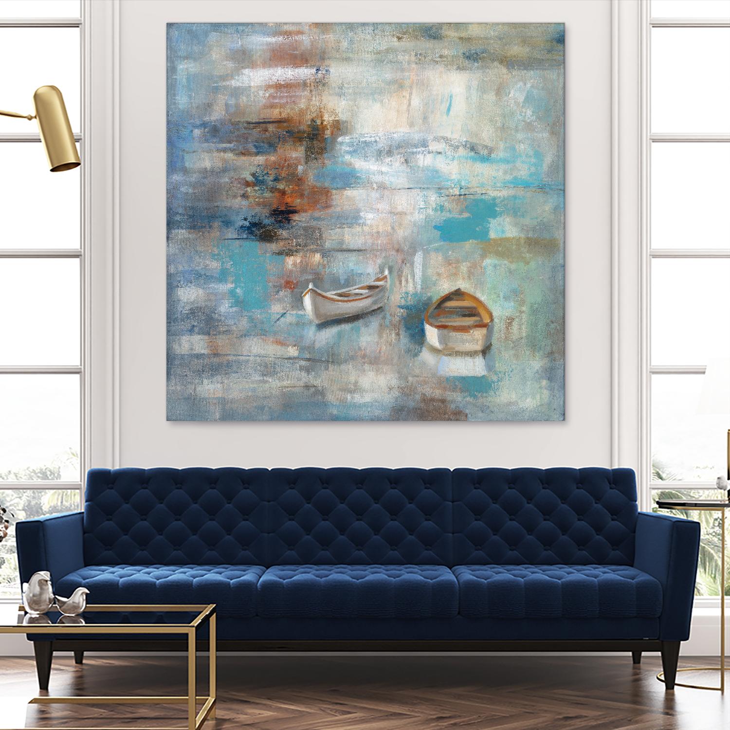 Calm sea by Silvia Vassileva on GIANT ART - brown sea scene