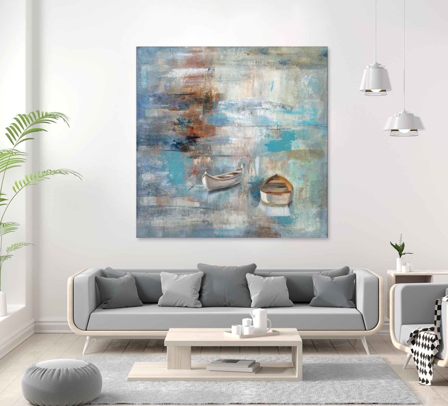 Calm sea by Silvia Vassileva on GIANT ART - brown sea scene